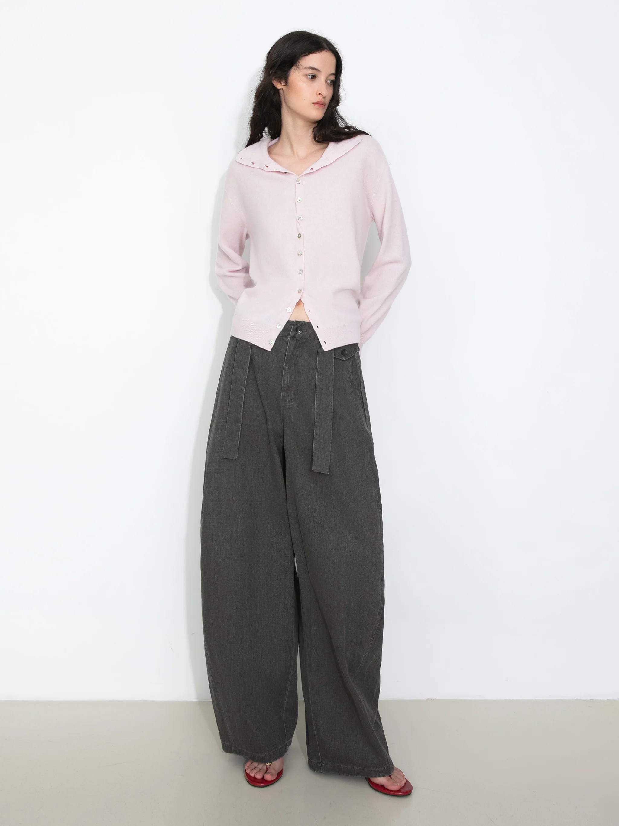 Relaxed Knit Cardigan Jacket in 100% Wool - Image 8