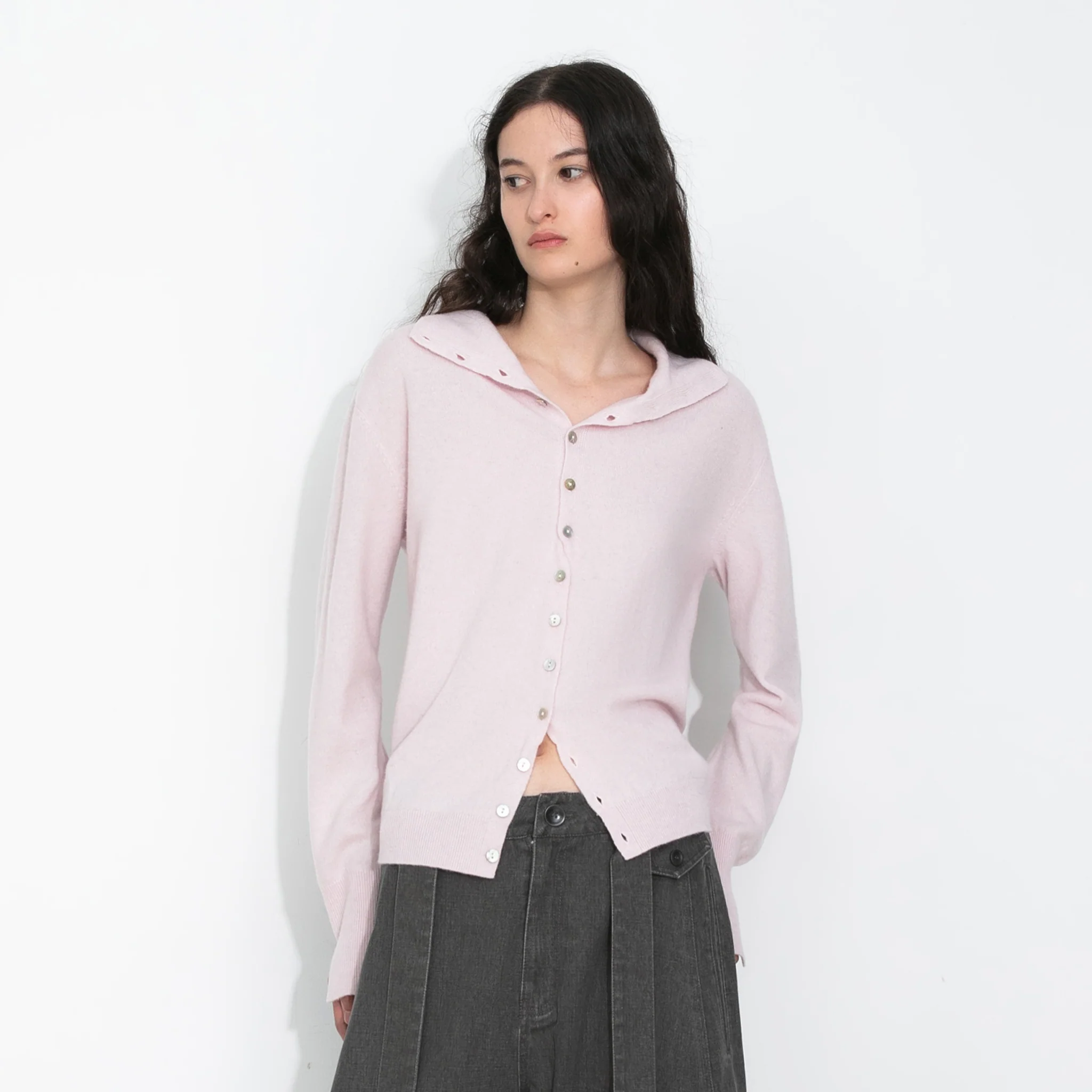 Relaxed Knit Cardigan Jacket in 100% Wool - Image 9