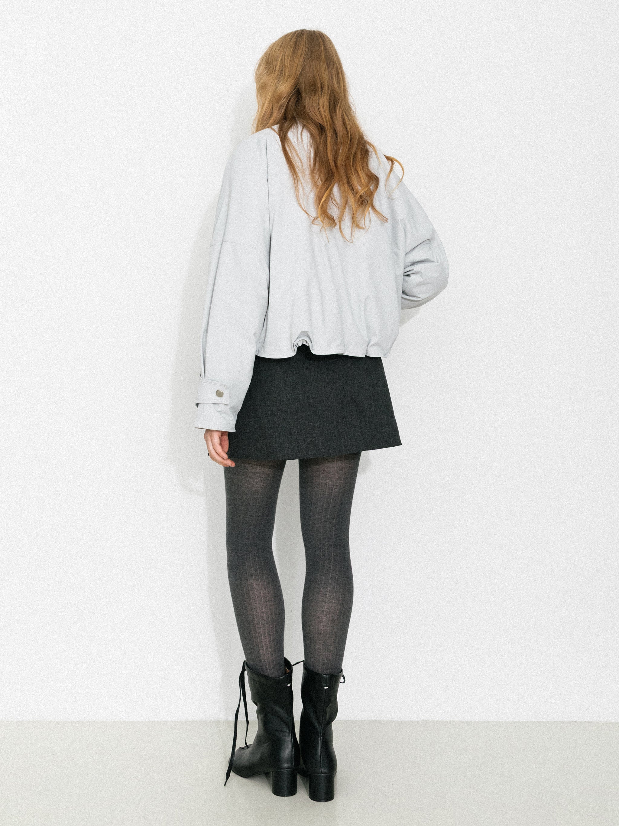 Relaxed Utility Drawstring Hem Down Jacket - Image 6