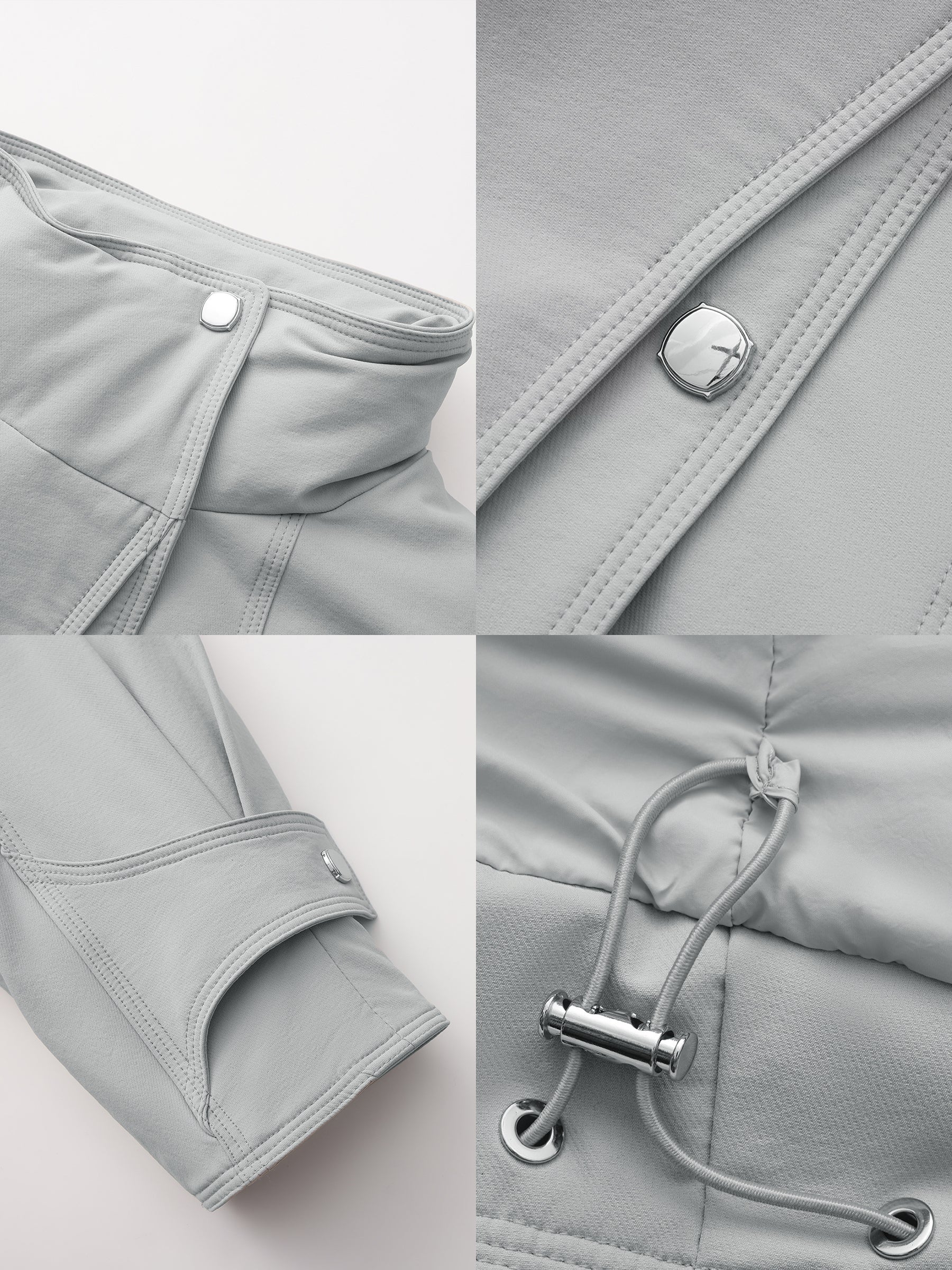 Relaxed Utility Drawstring Hem Down Jacket - Image 9