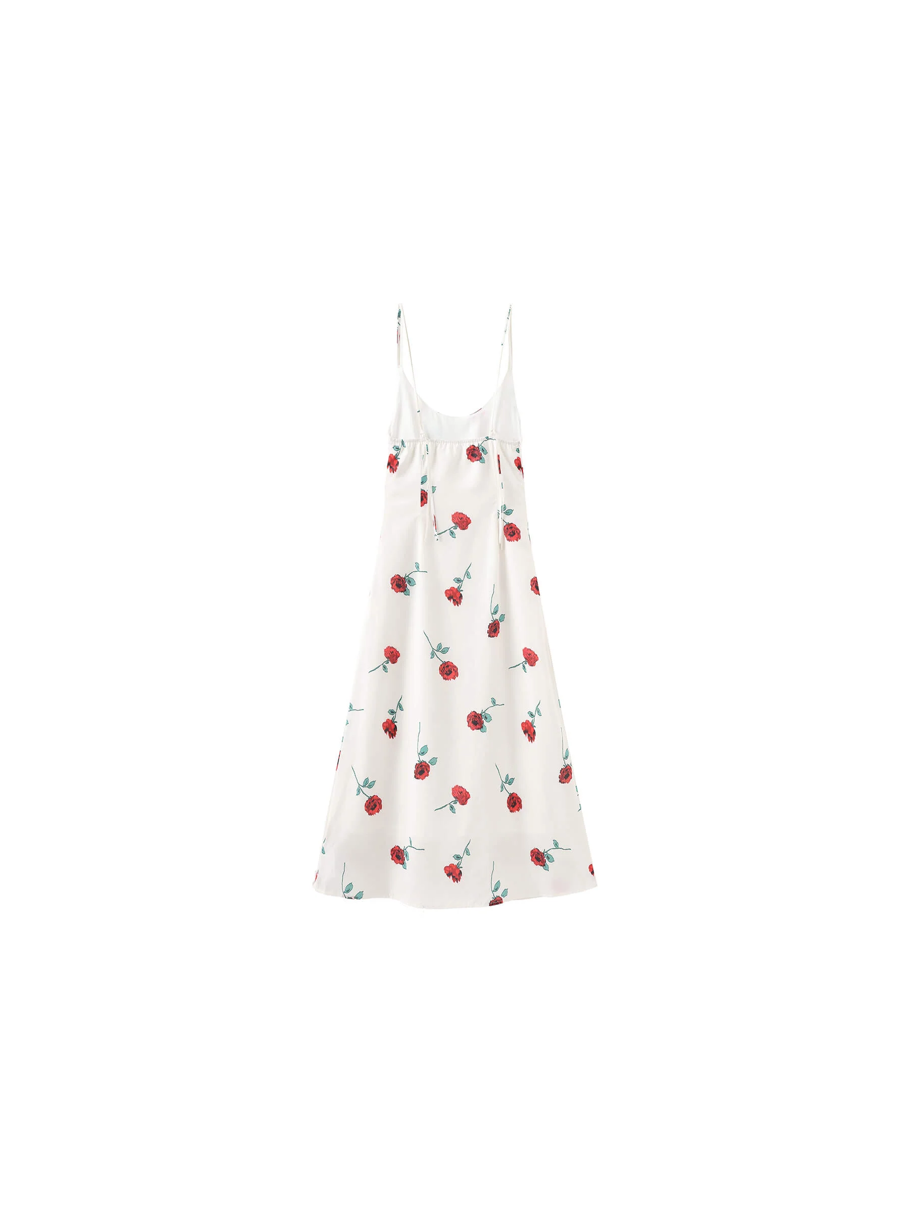 Rose Printed Fitted Sling Dress - Image 10