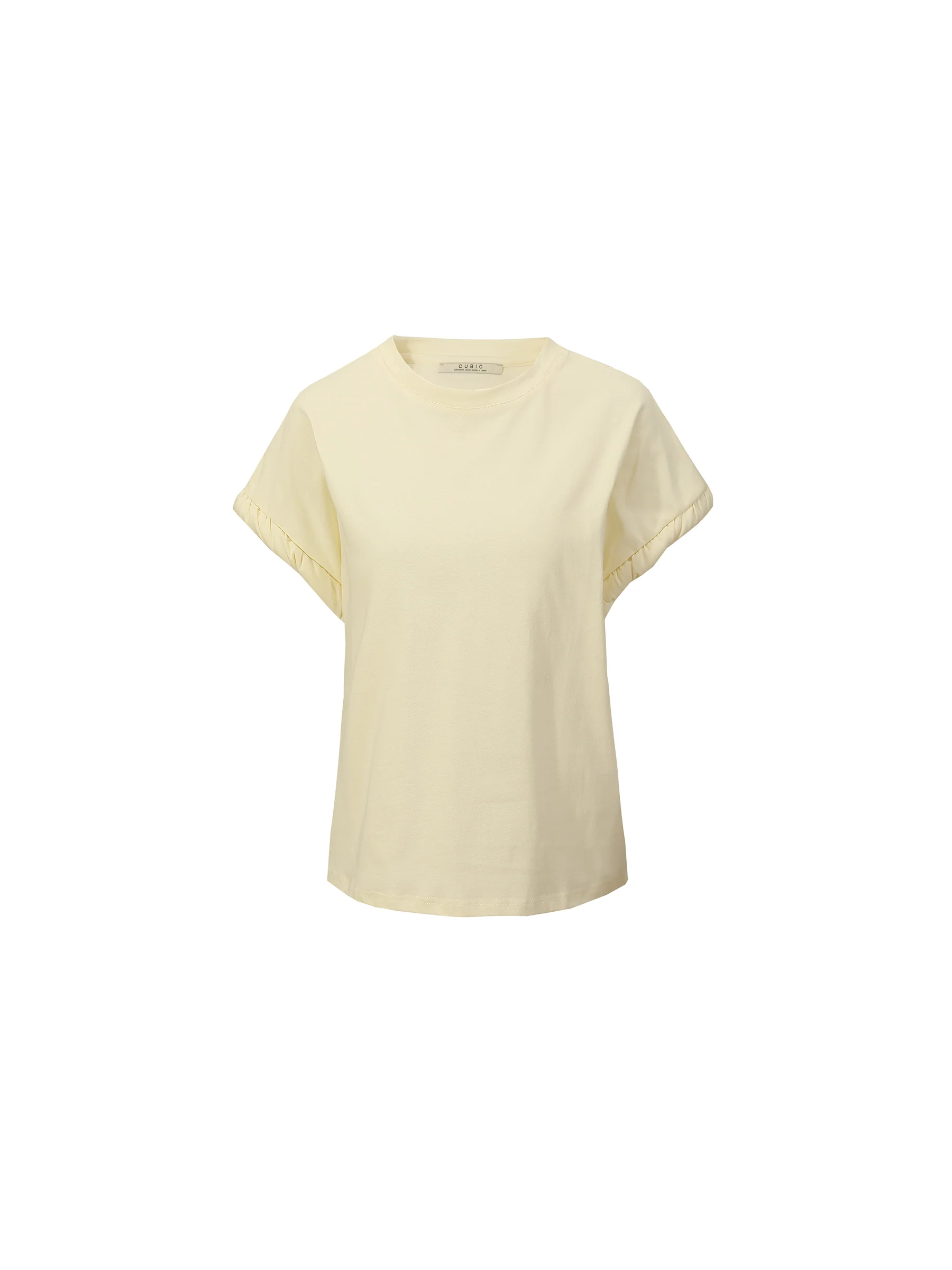 Round Neck White Casual T-shirt - Image 7