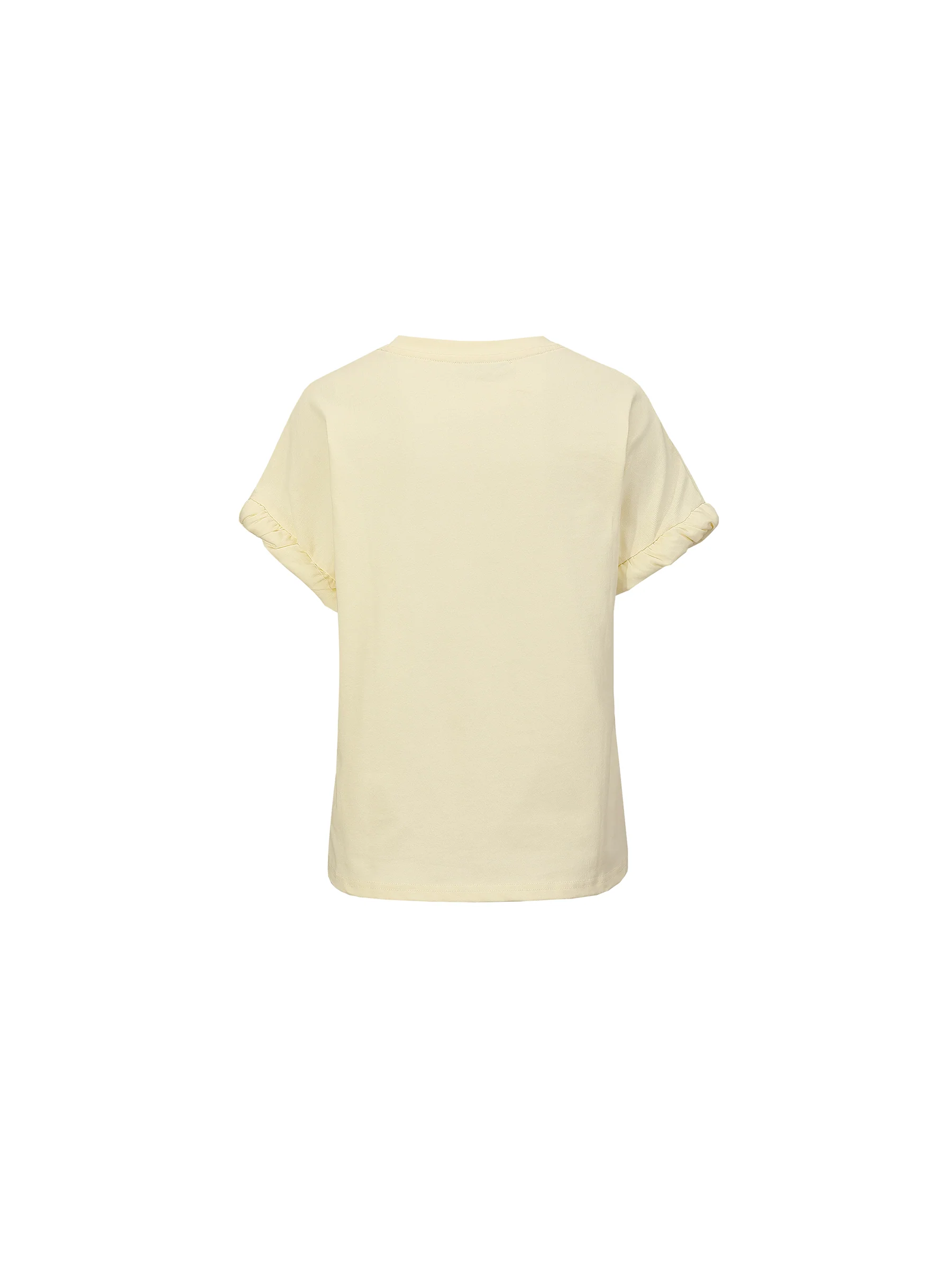 Round Neck White Casual T-shirt - Image 8