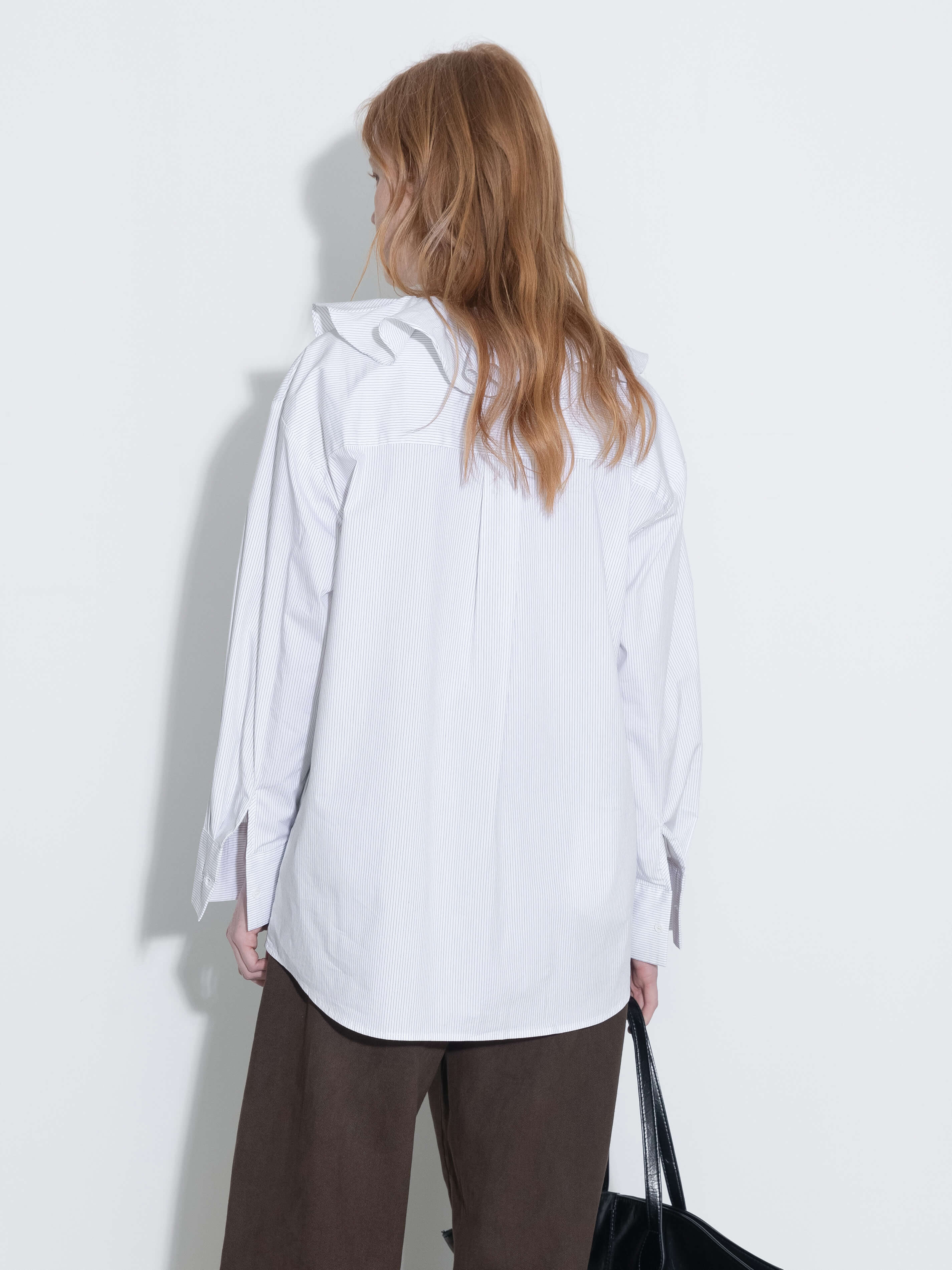 Ruffle Collar Striped Shirt - Image 14