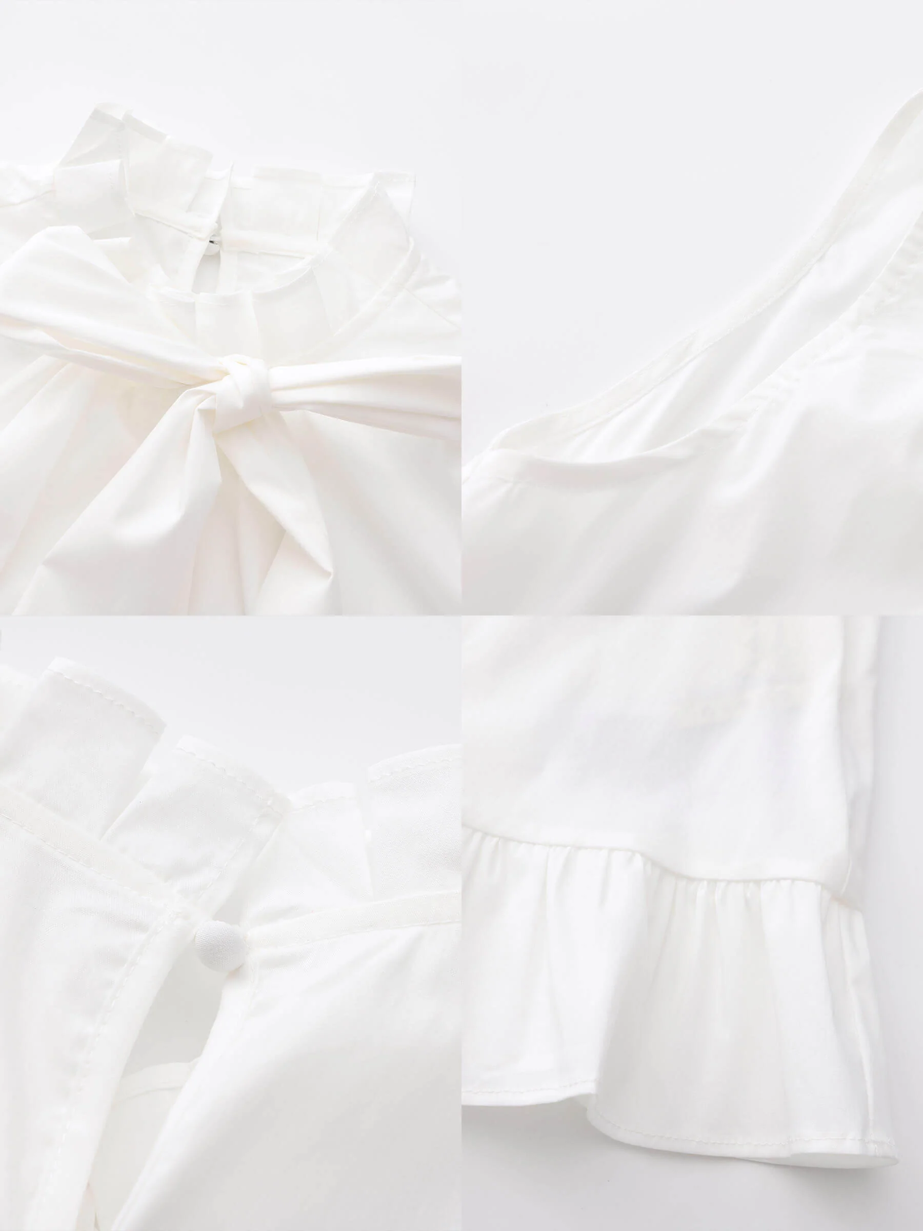 Ruffle Stand Collar Tie A-line Tank Top - Image 19