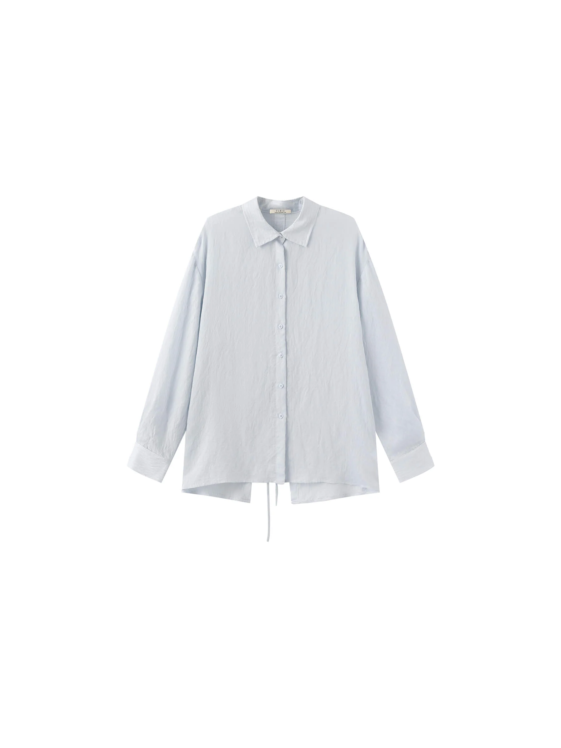 Semi-Sheer Oversized Striped Pattern Shirt - Image 15
