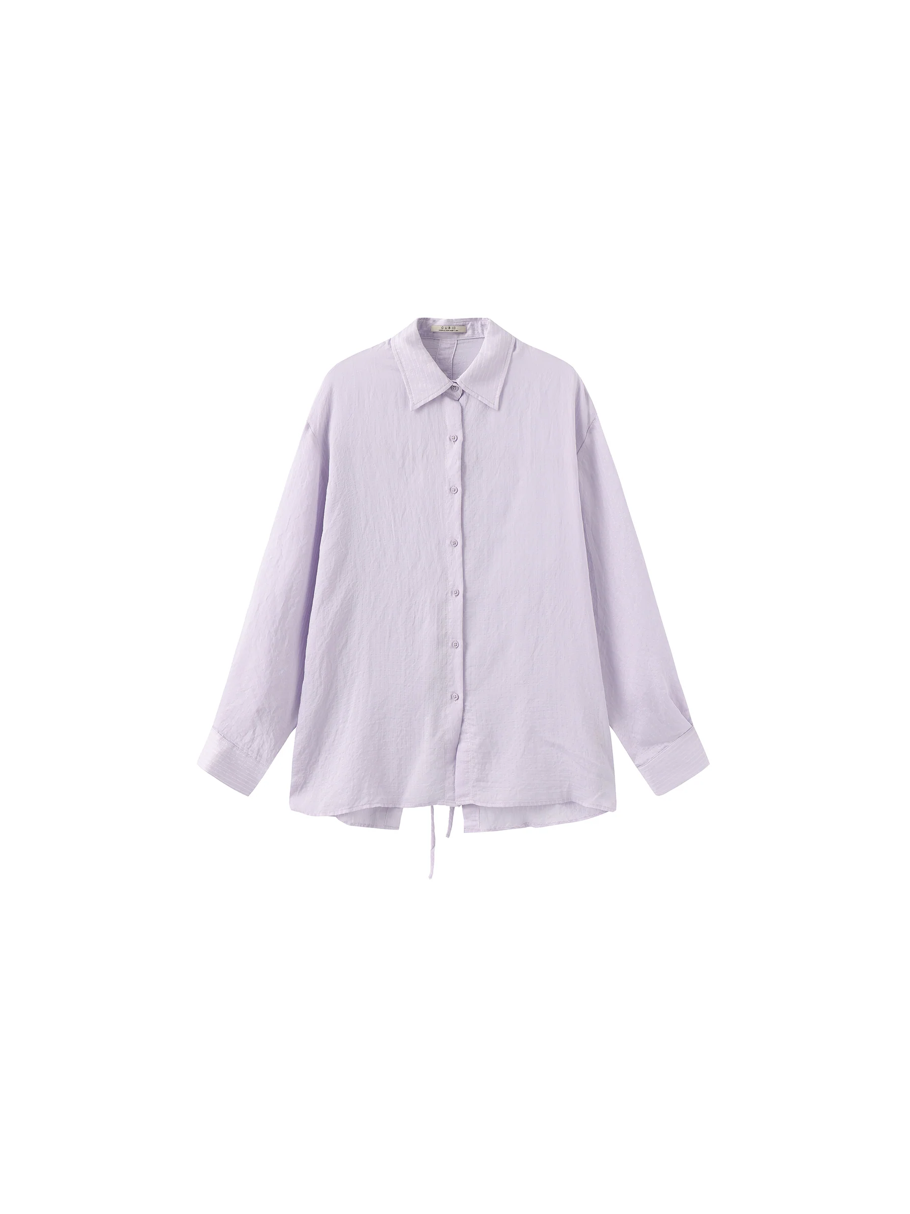 Semi-Sheer Oversized Striped Pattern Shirt - Image 17