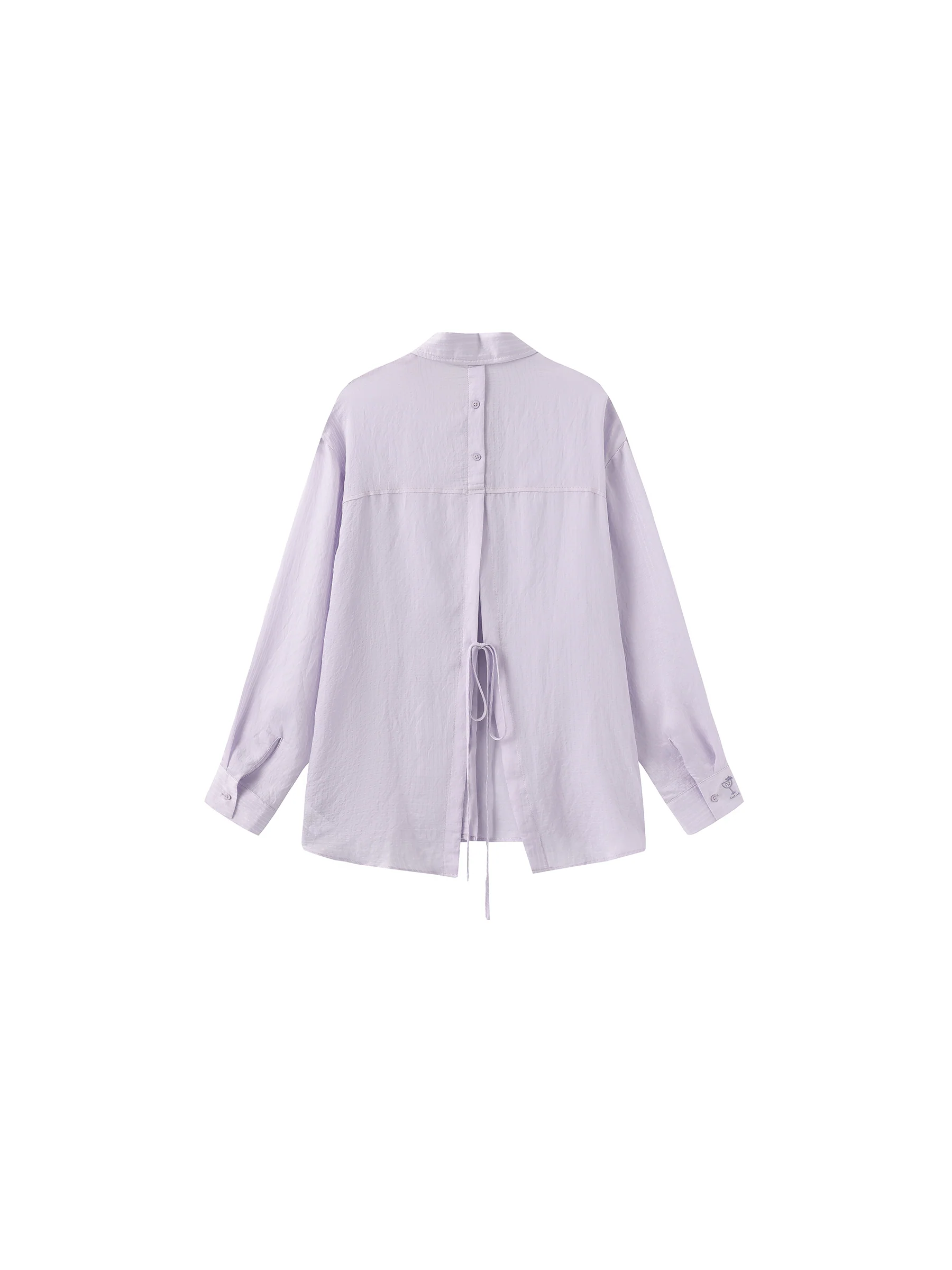 Semi-Sheer Oversized Striped Pattern Shirt - Image 18