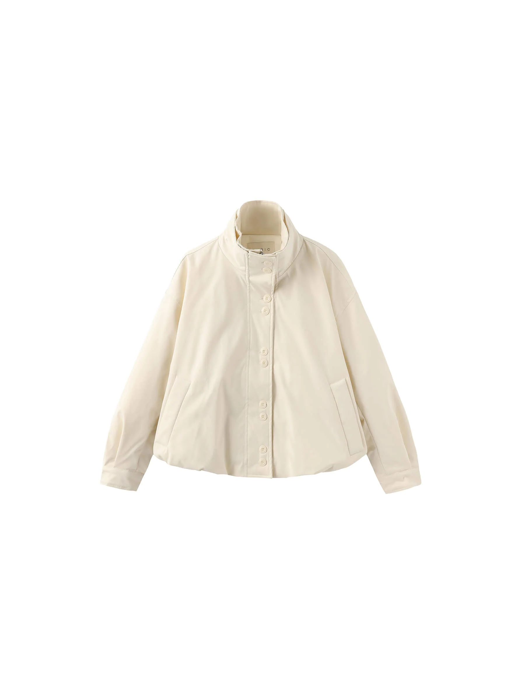 Short High Collar Zip Up Down Coat - Image 17