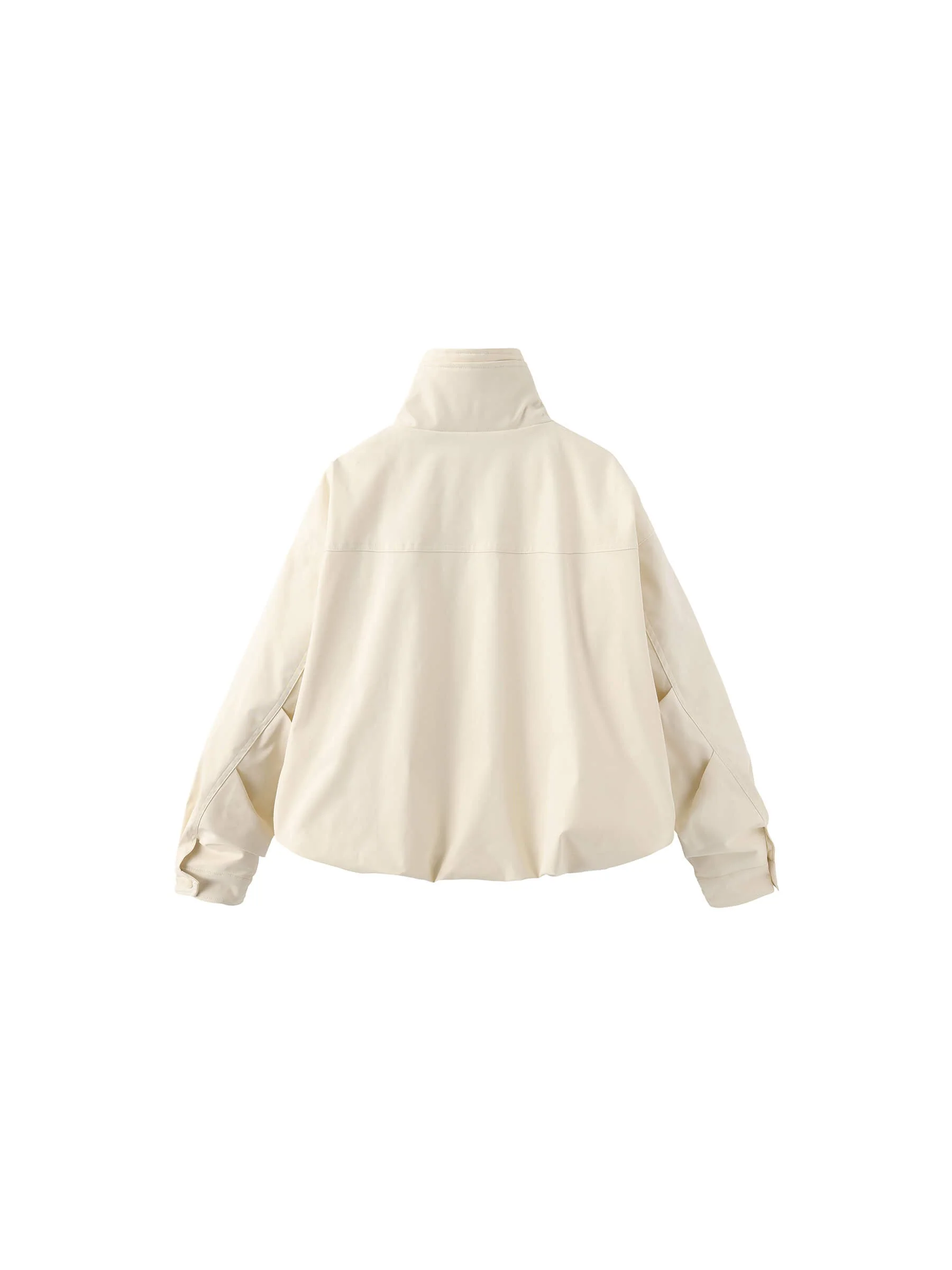 Short High Collar Zip Up Down Coat - Image 18