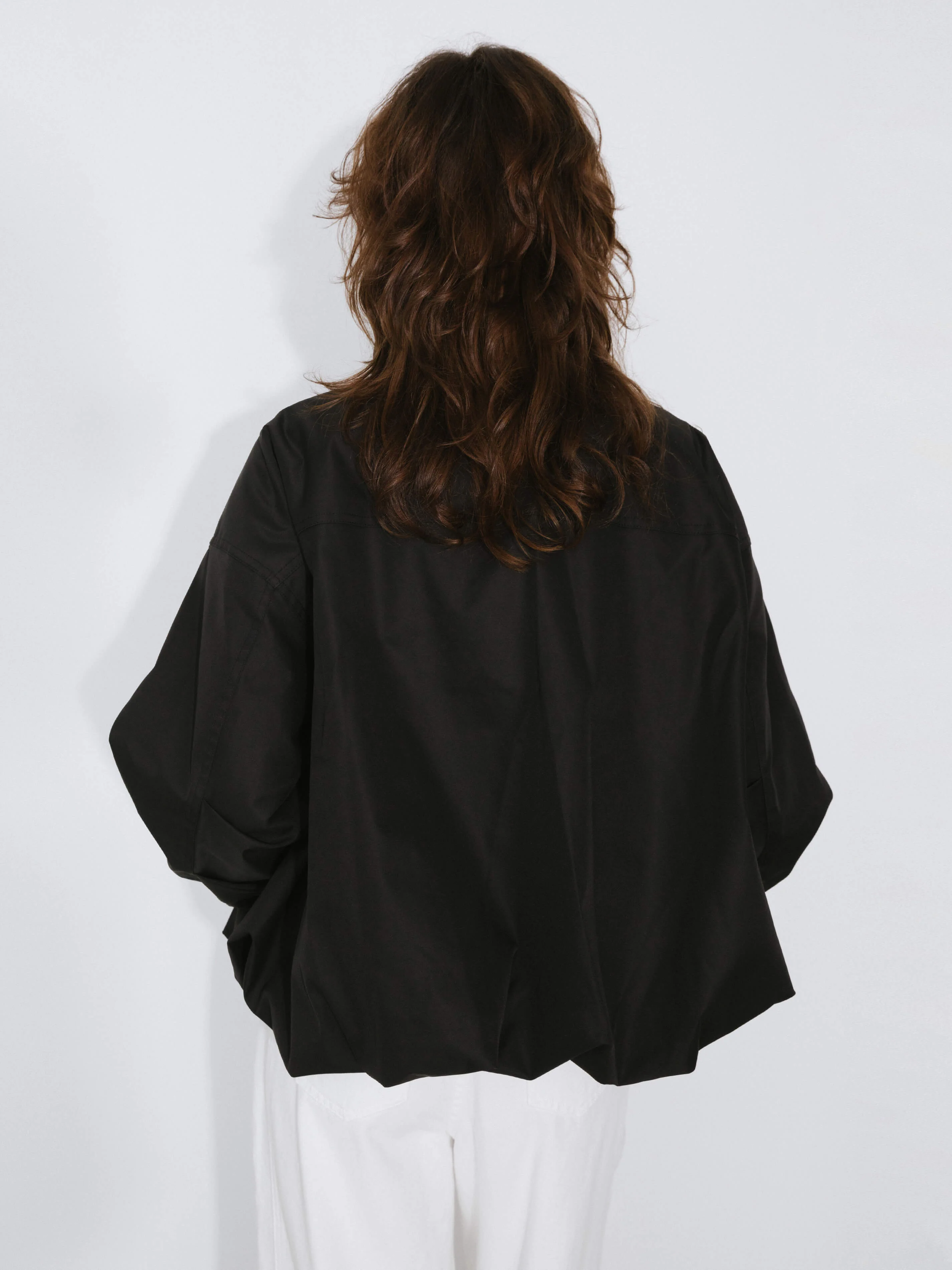 Short High Collar Zip Up Down Coat - Image 6
