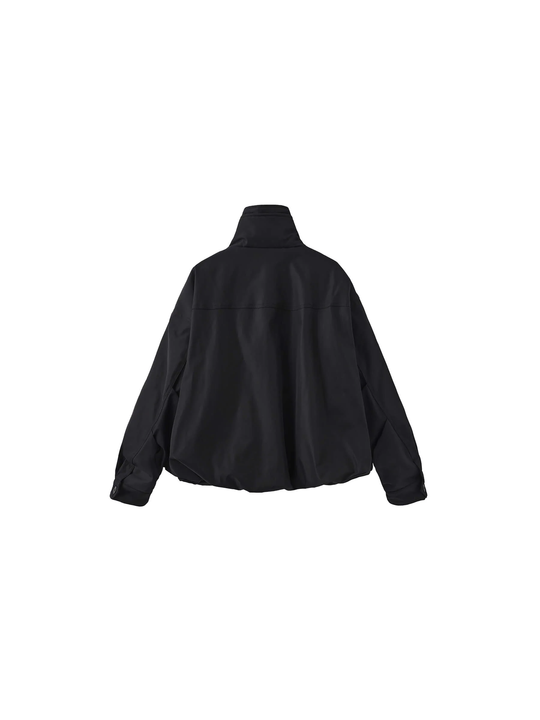 Short High Collar Zip Up Down Coat - Image 7