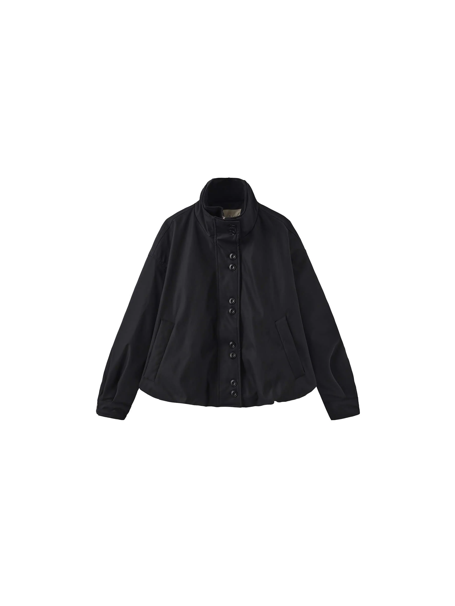 Short High Collar Zip Up Down Coat - Image 8