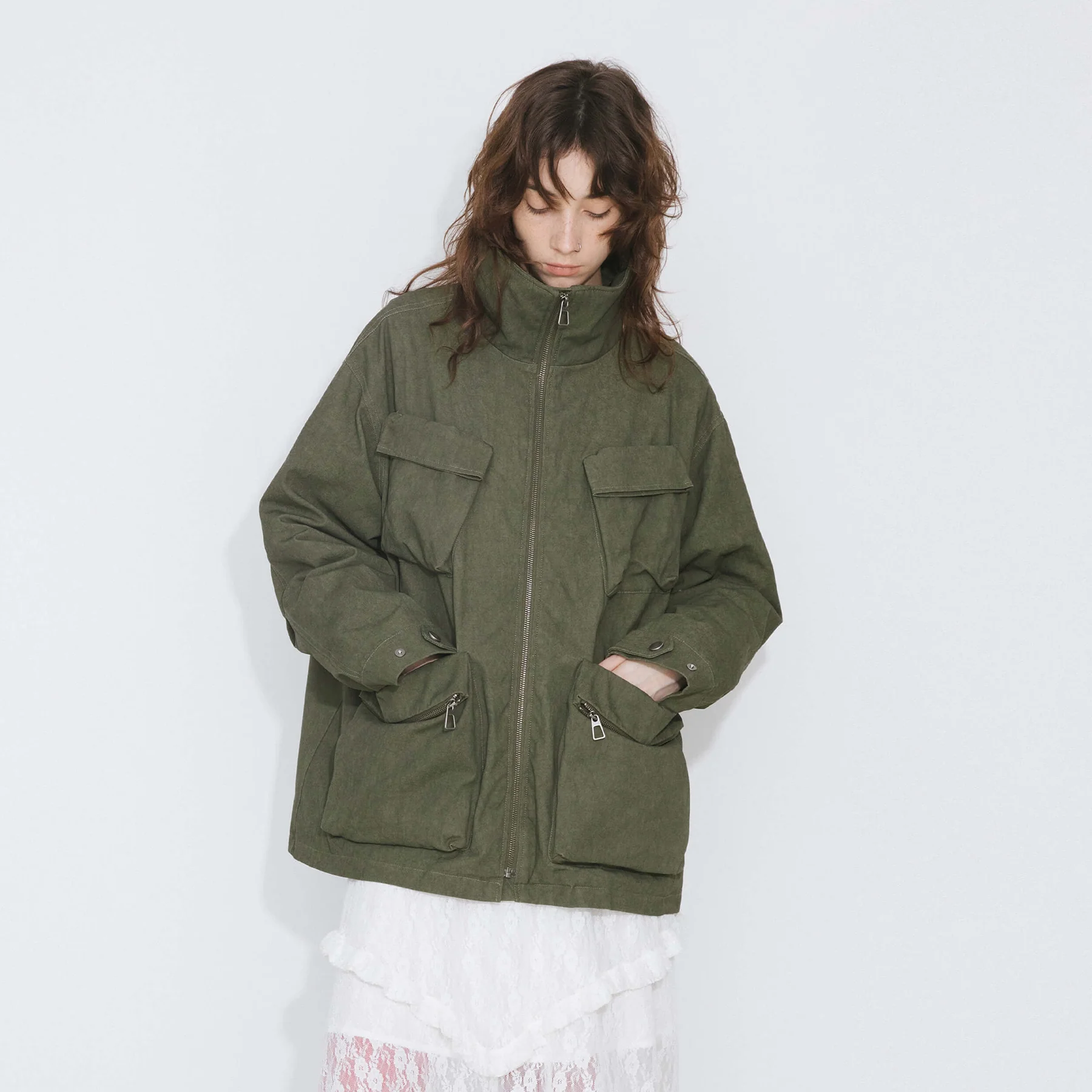 Short High Neck Puffer Jacket - Image 7