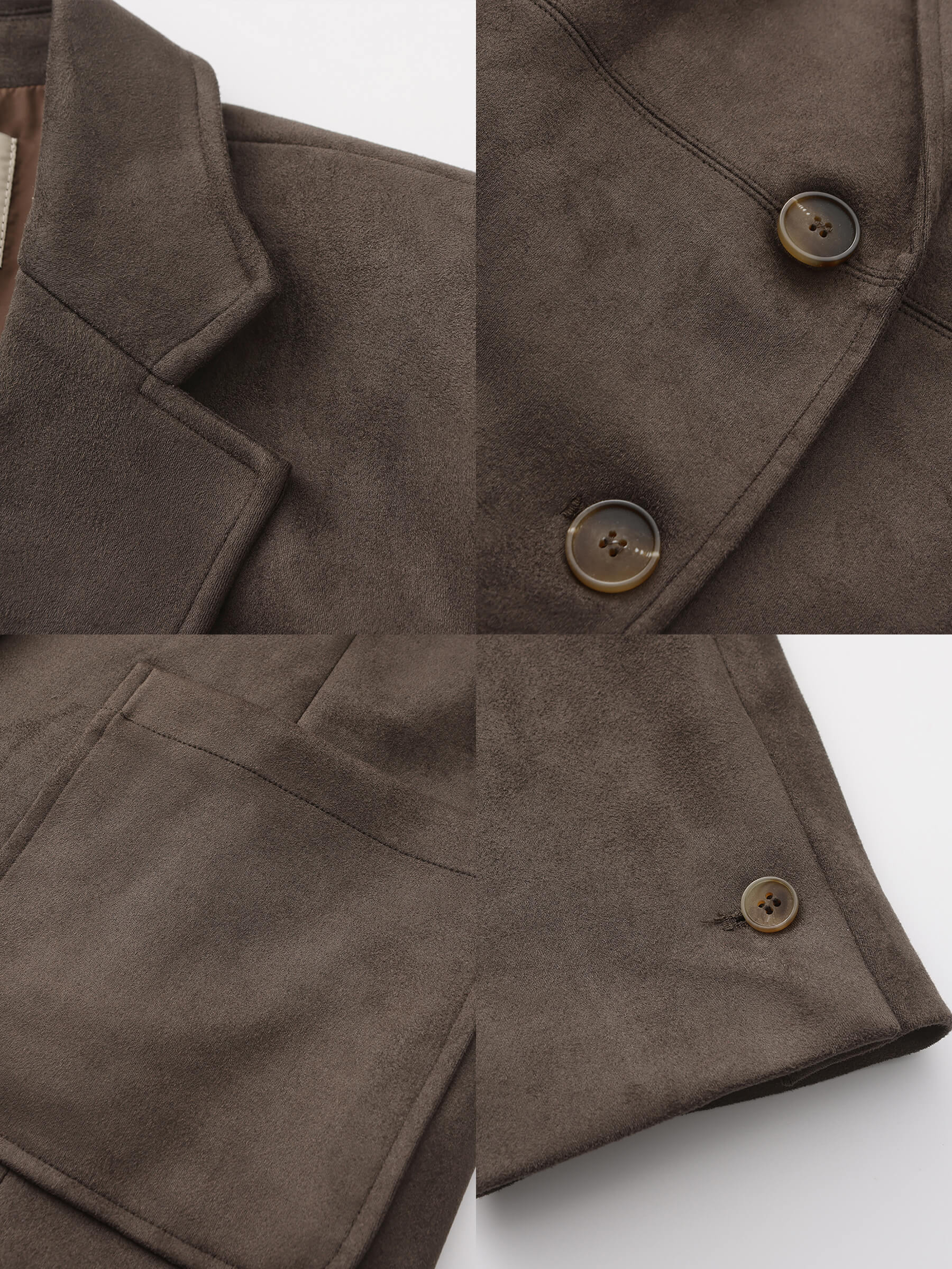ONE BY CUBIC Silky Tailored Suede Jacket - Image 26