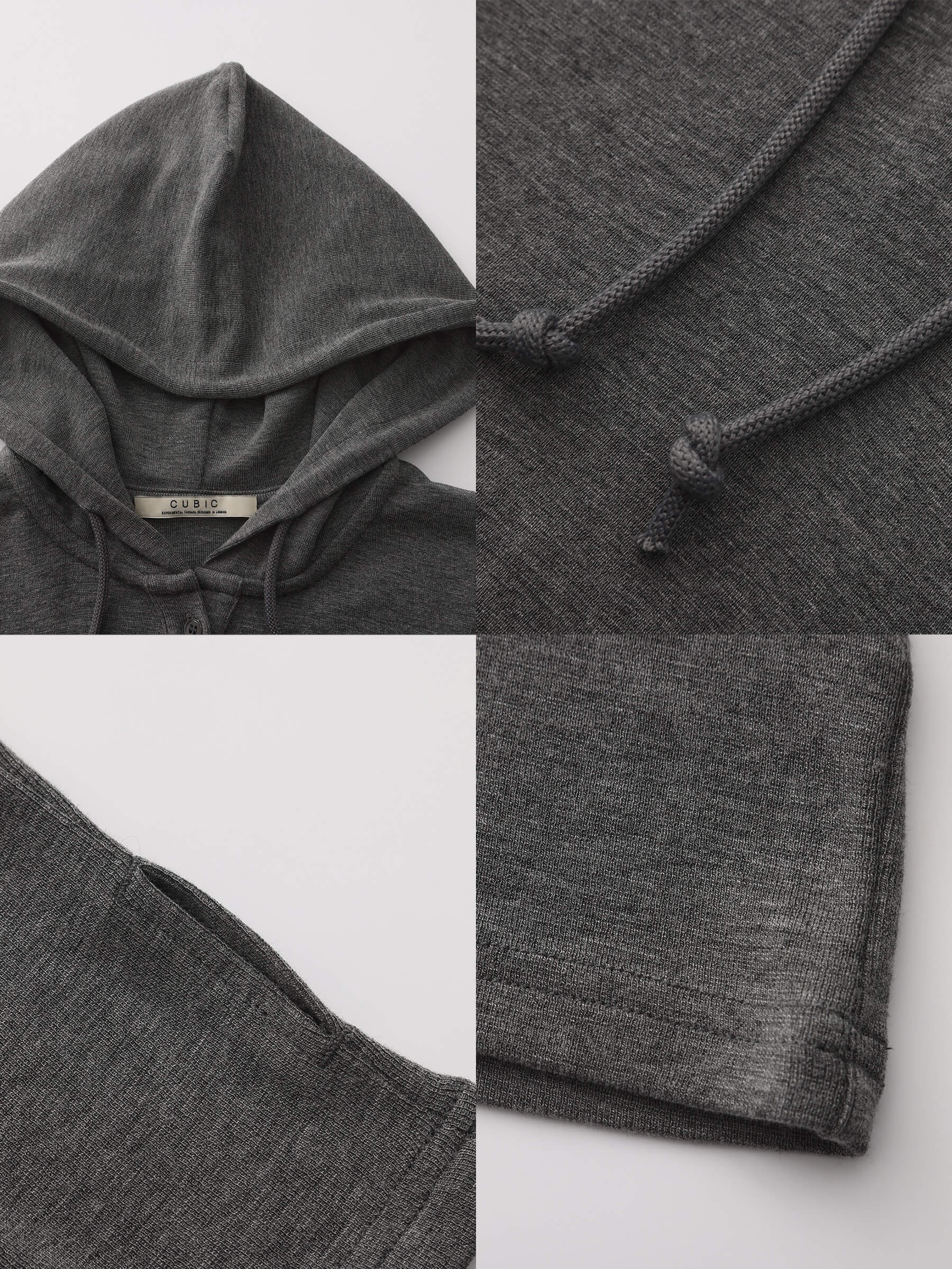 Slim-Fit Hooded V-Neck Long Sleeve Top - Image 30
