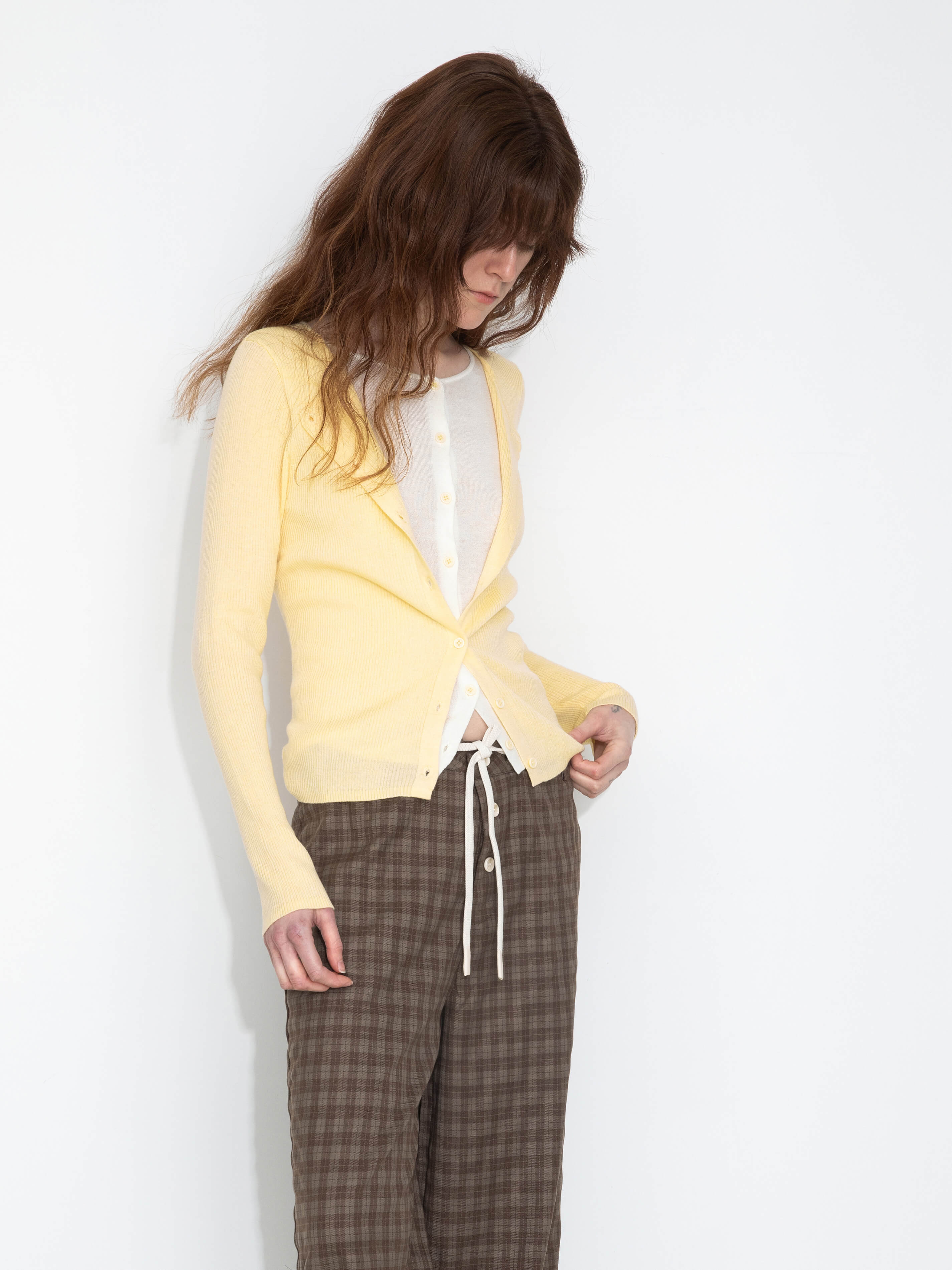 Slim-Fit Long Sleeve Layered Knit Cardigan - Image 2