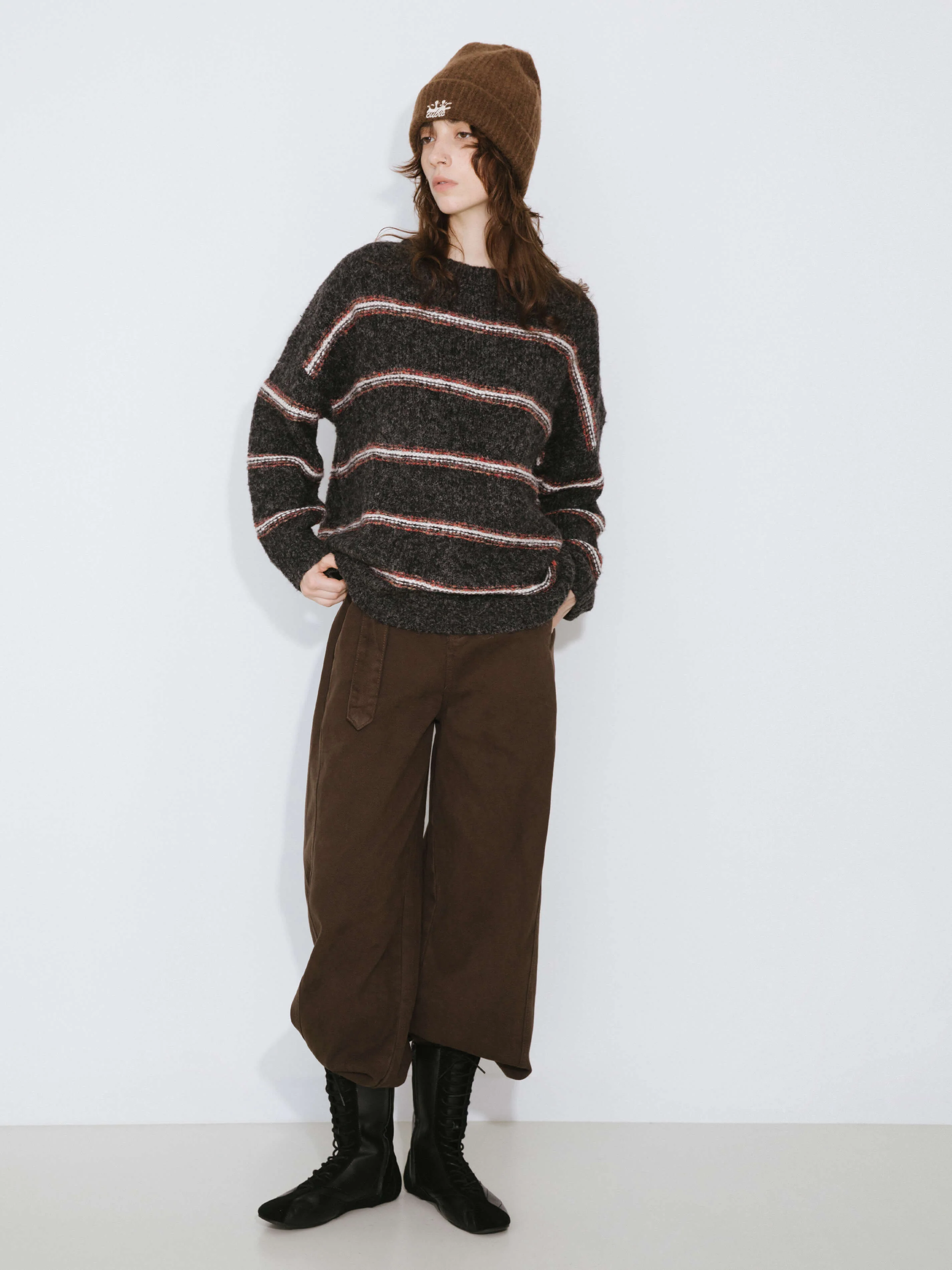 Striped Long Oversized Sweater - Image 10