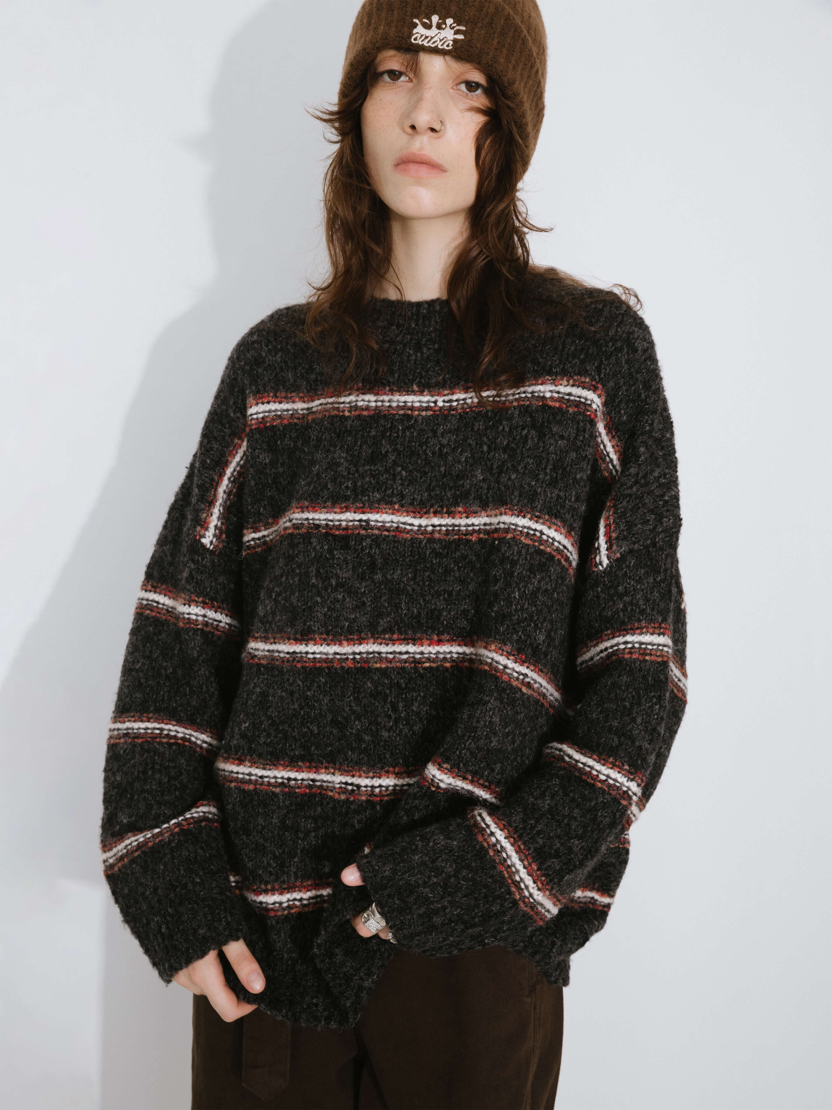 Striped Long Oversized Sweater - Image 11