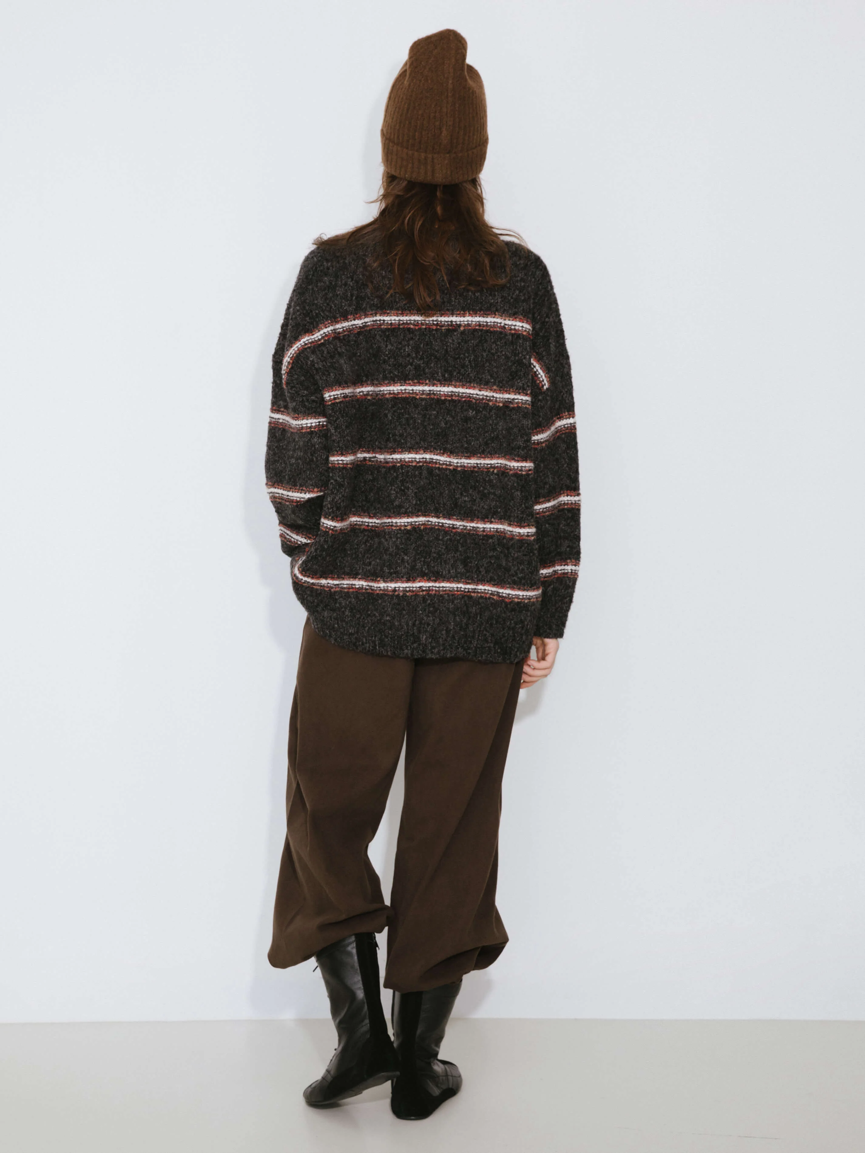 Striped Long Oversized Sweater - Image 12