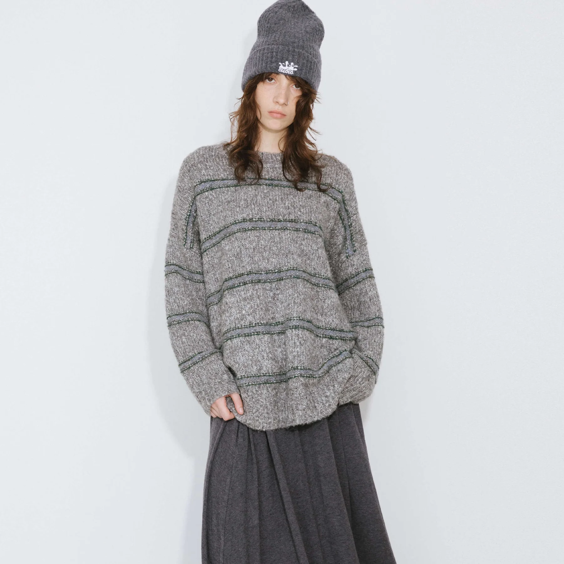 Striped Long Oversized Sweater - Image 13