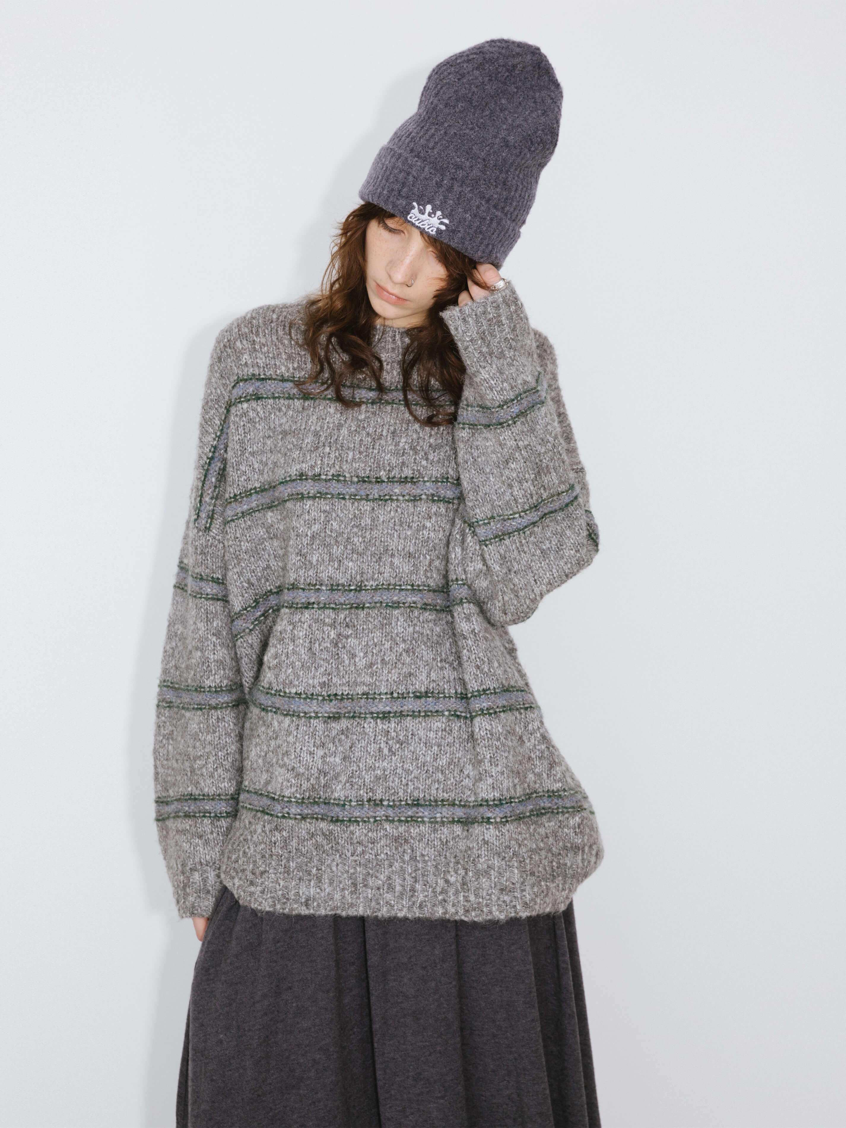 Striped Long Oversized Sweater - Image 2