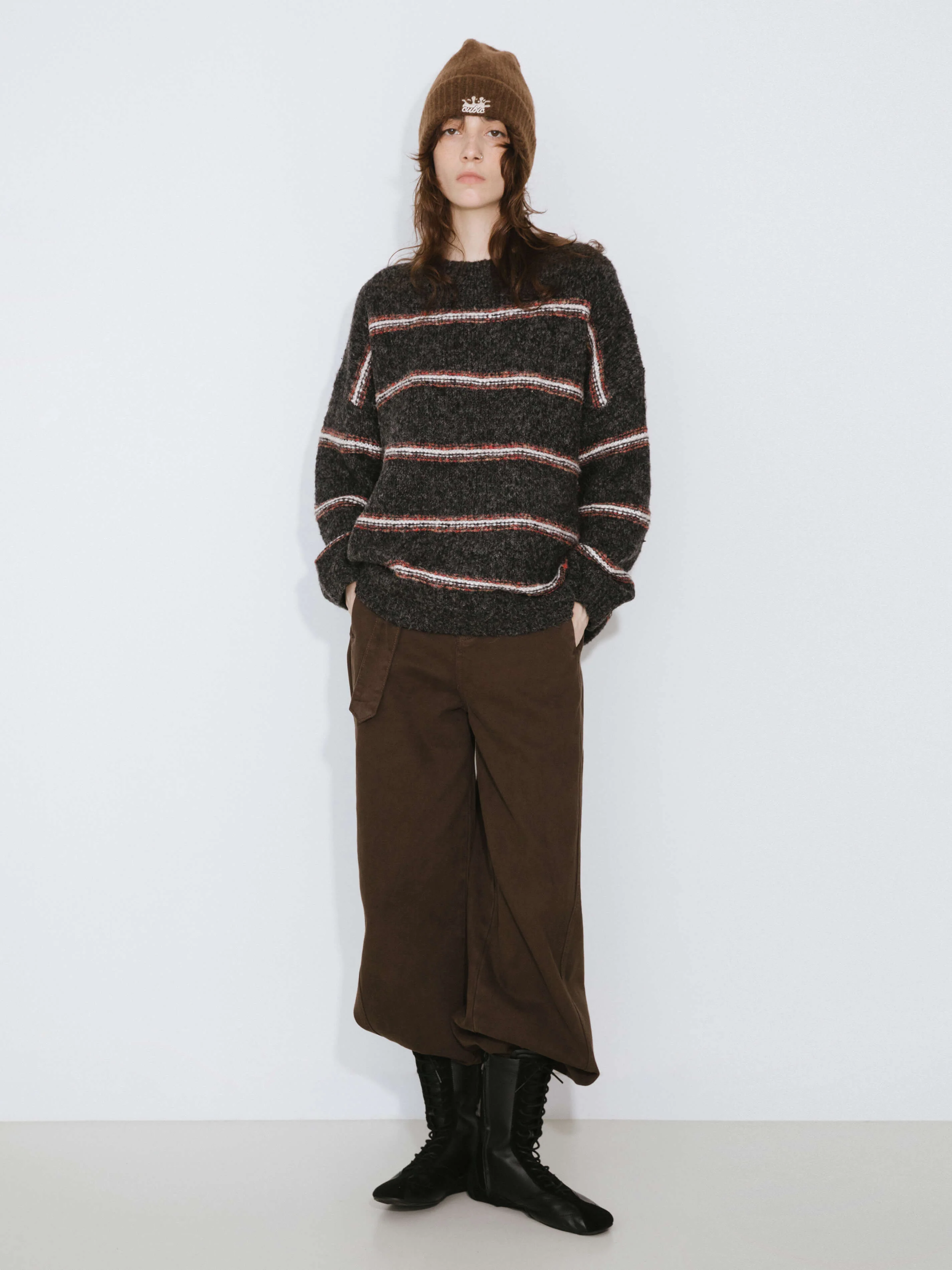 Striped Long Oversized Sweater - Image 7