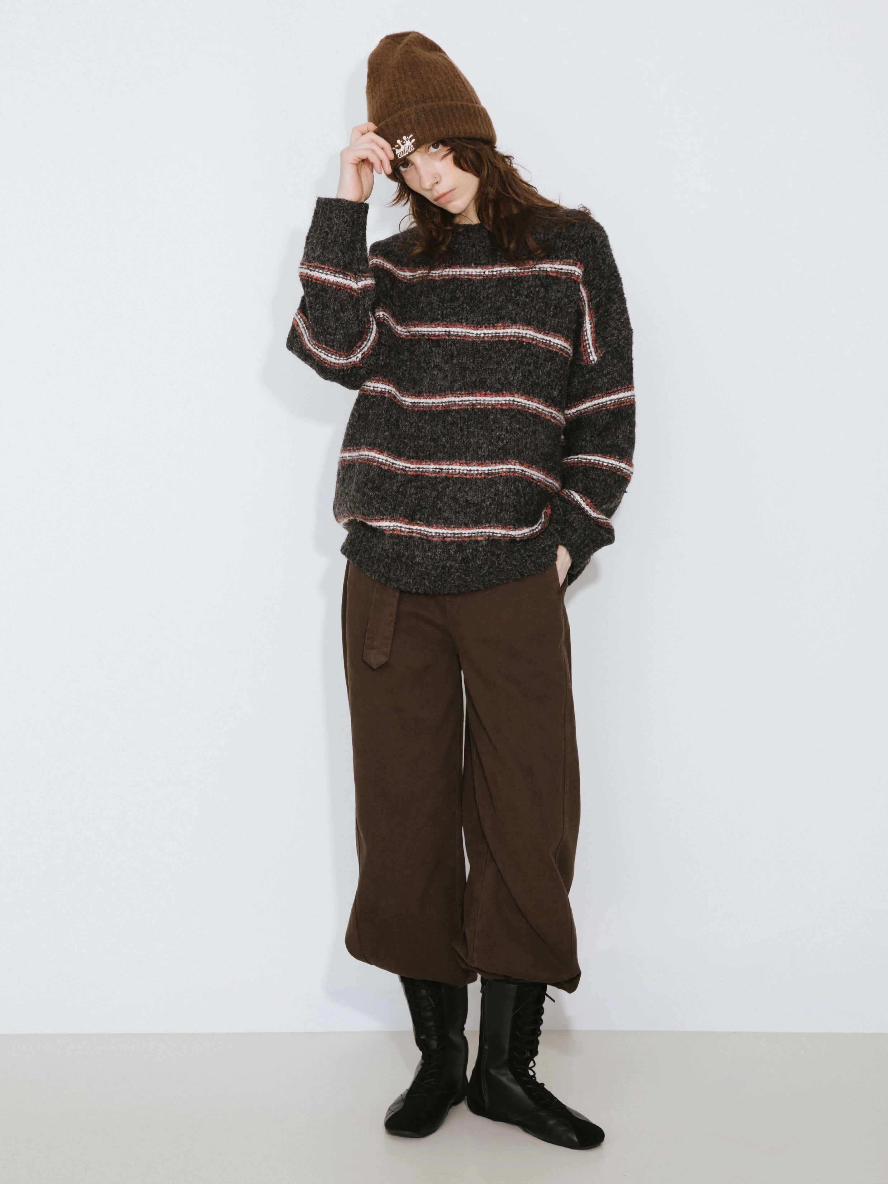 Striped Long Oversized Sweater - Image 9