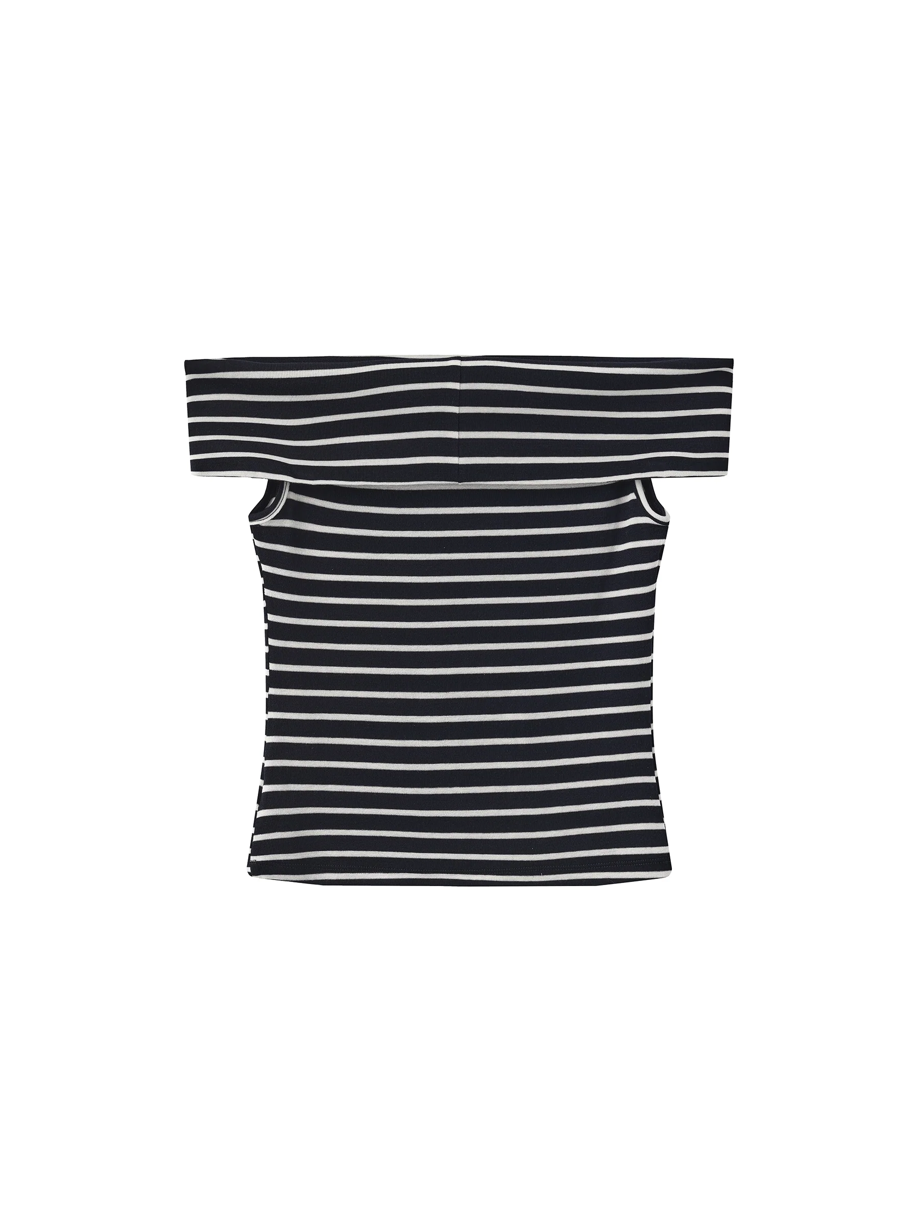 Striped Off-Shoulder Short-Sleeve Top - Image 21