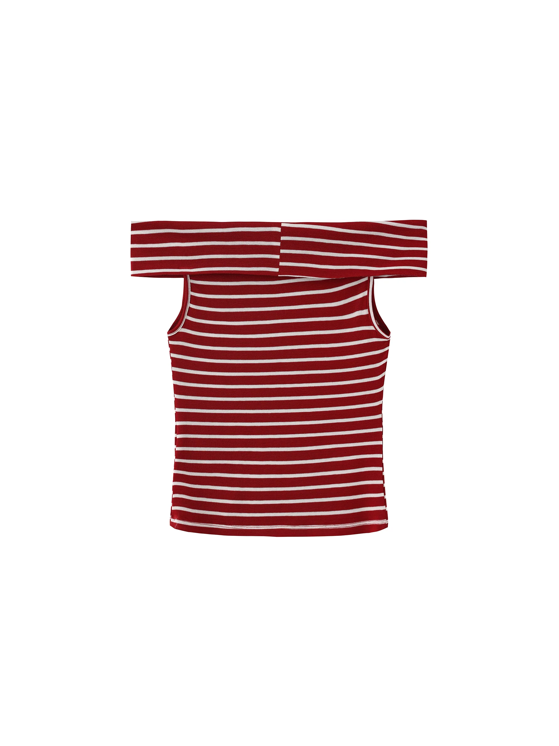 Striped Off-Shoulder Short-Sleeve Top - Image 23