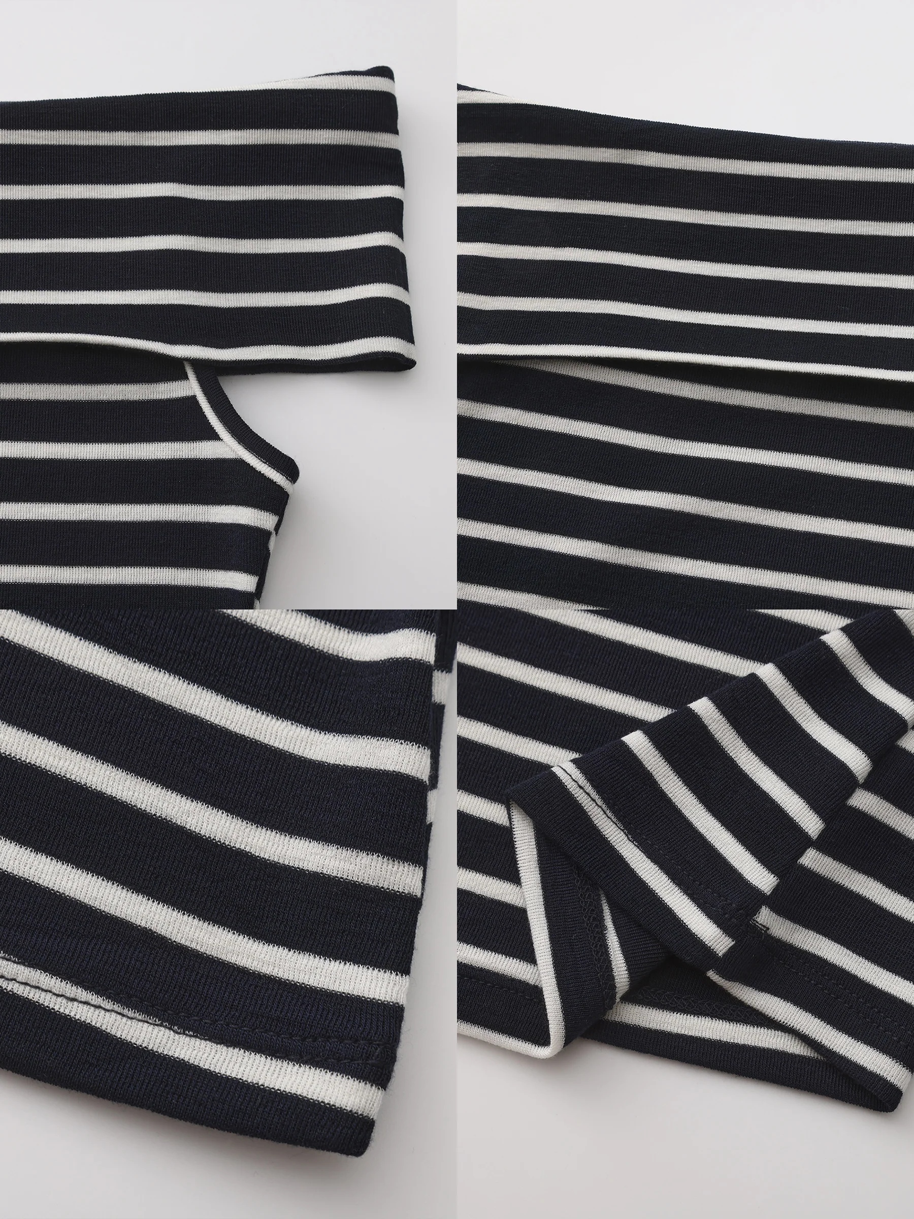 Striped Off-Shoulder Short-Sleeve Top - Image 26