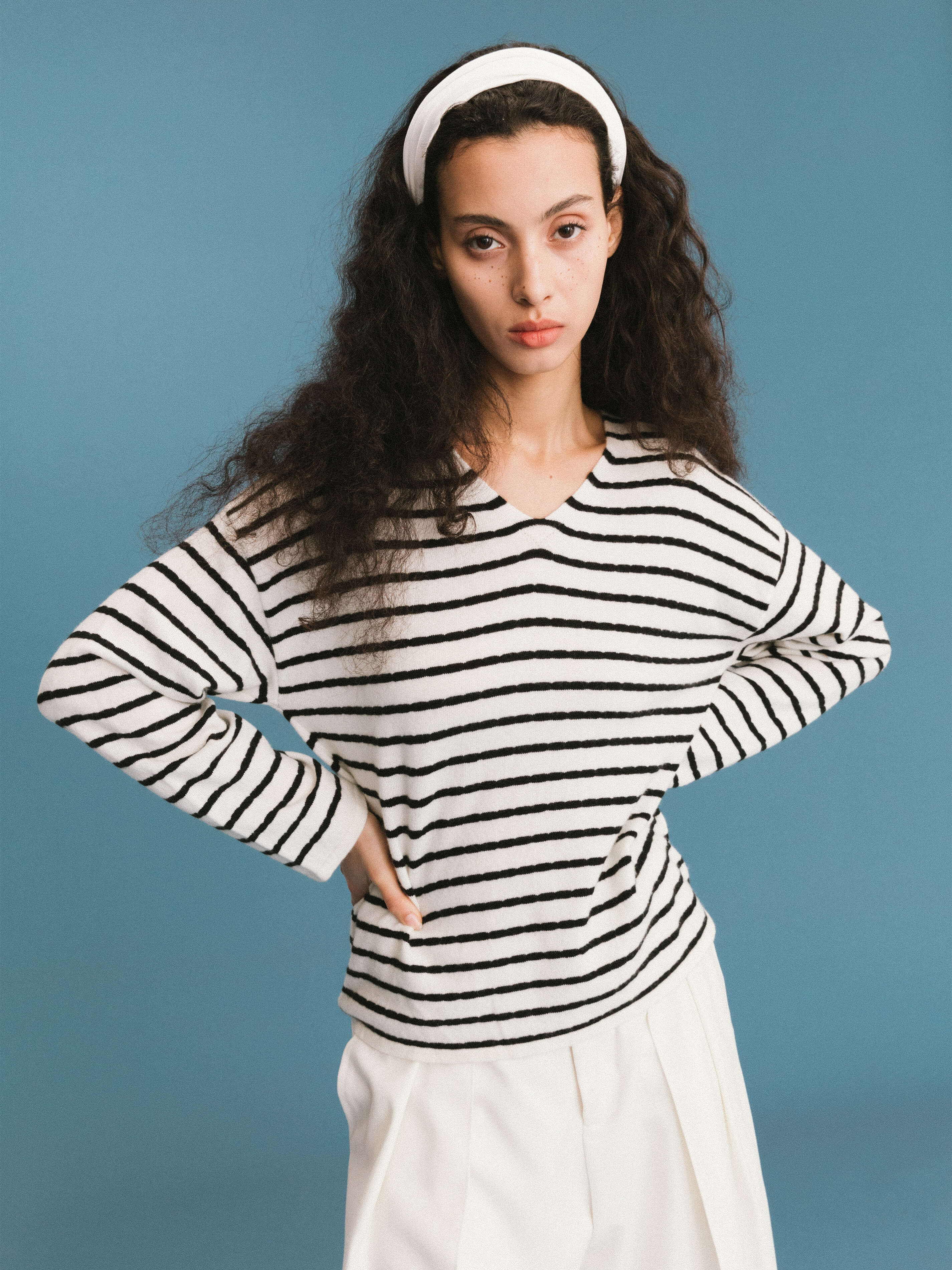 ONE BY CUBIC Striped Wool Knitted Jumper - Image 4