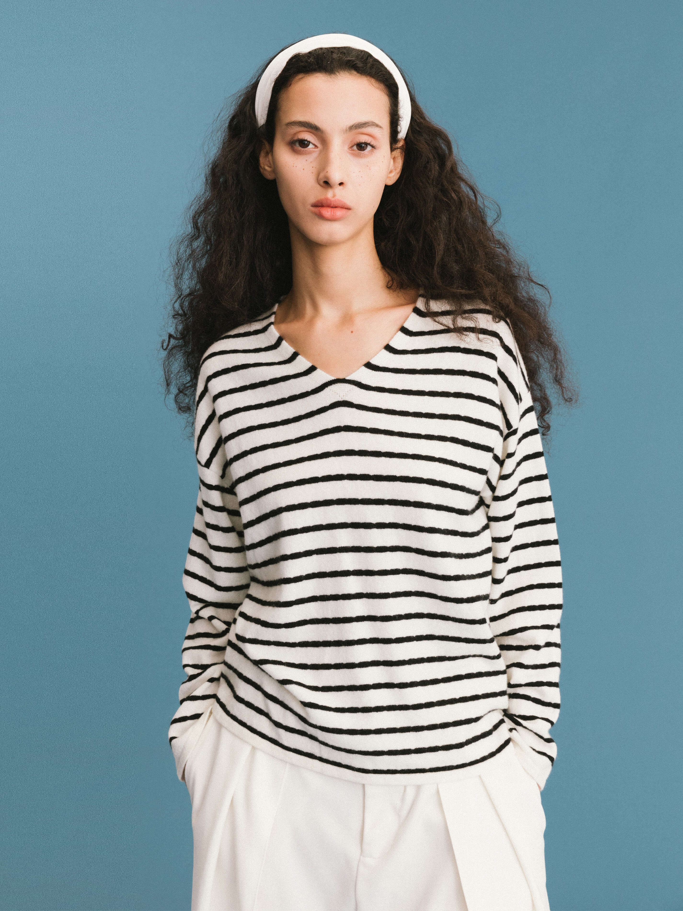 ONE BY CUBIC Striped Wool Knitted Jumper - Image 5
