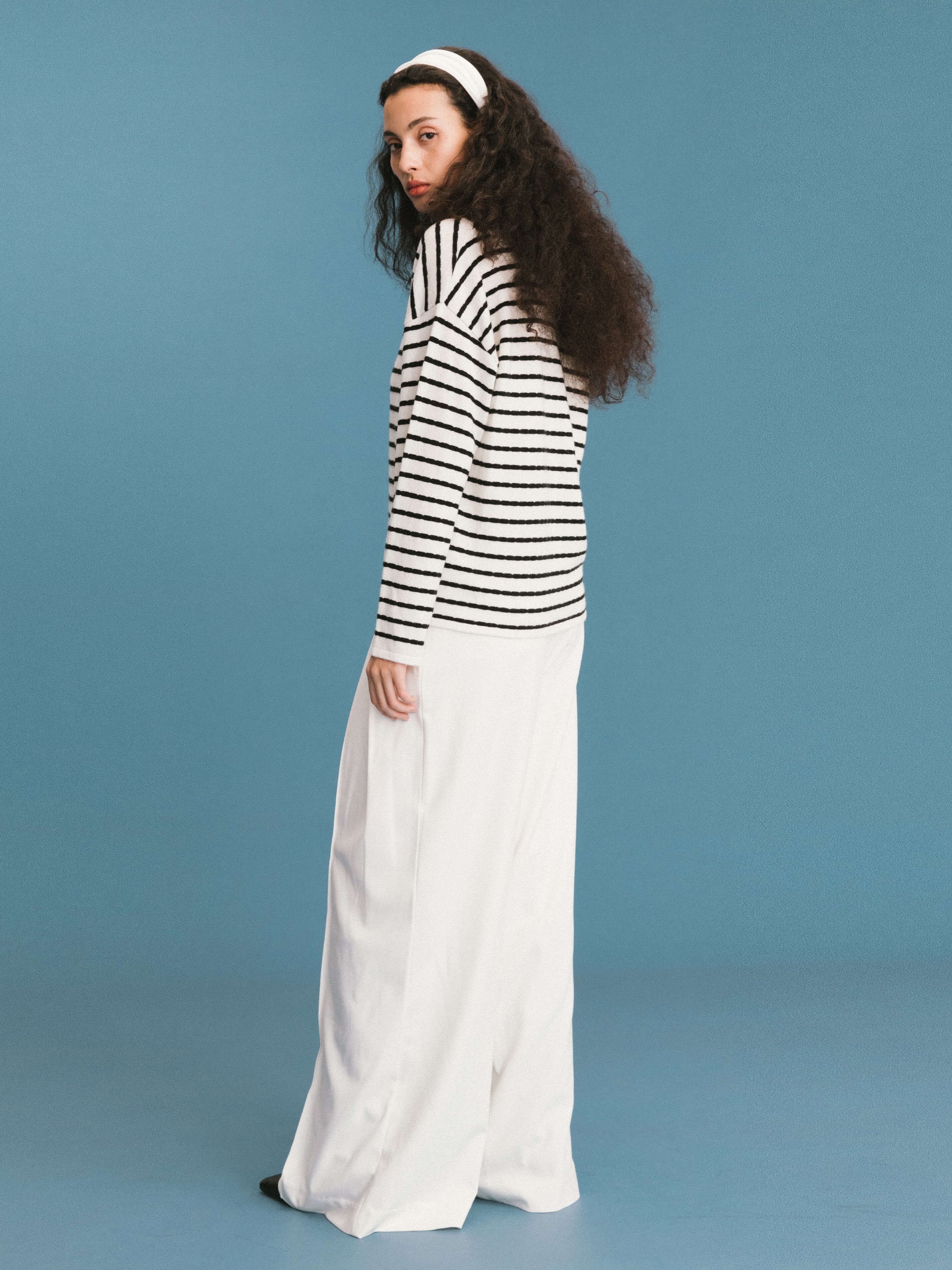 ONE BY CUBIC Striped Wool Knitted Jumper - Image 7