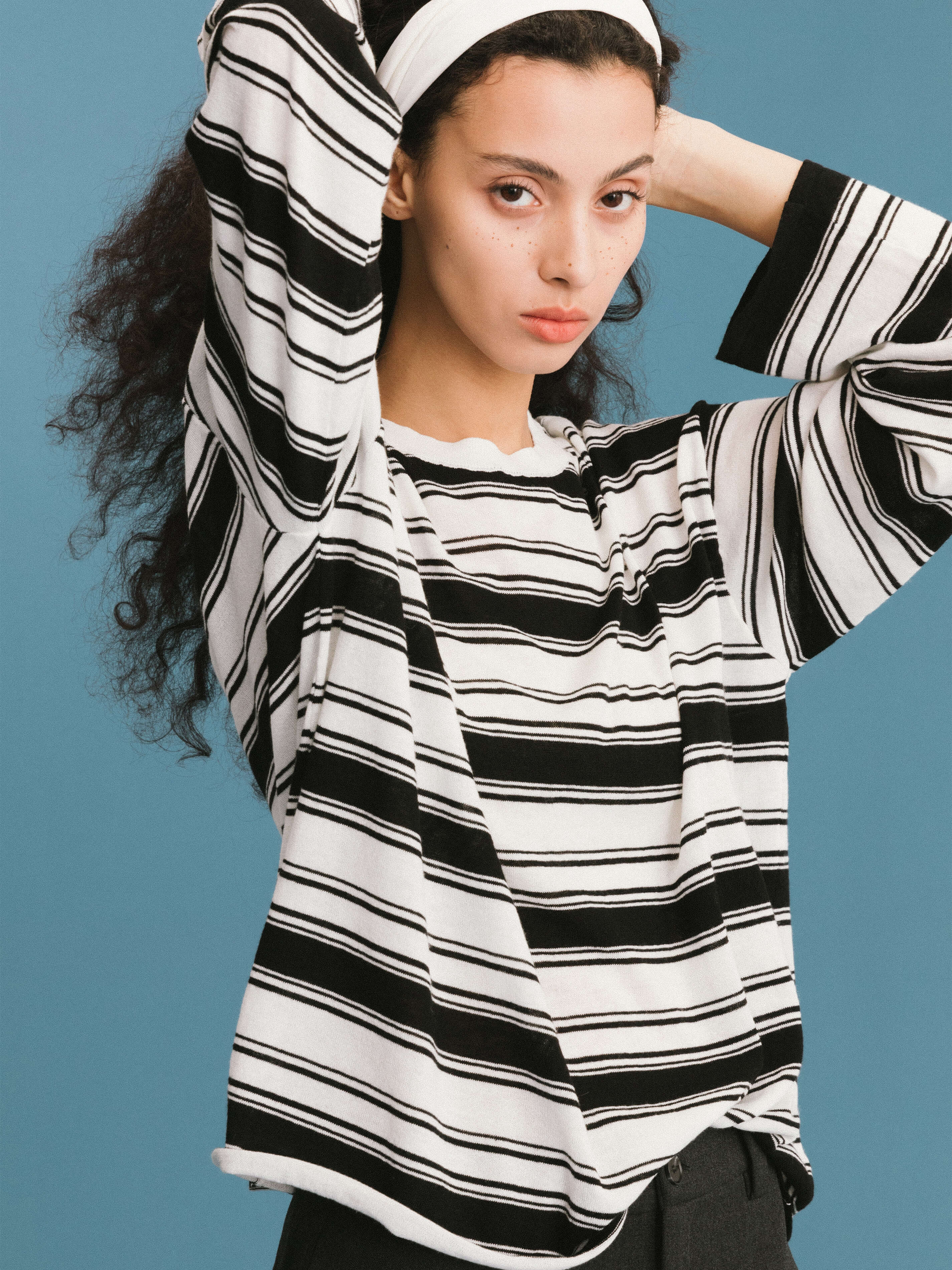 ONE BY CUBIC Stripped Knitwear Jumper with Wool Blend - Image 4