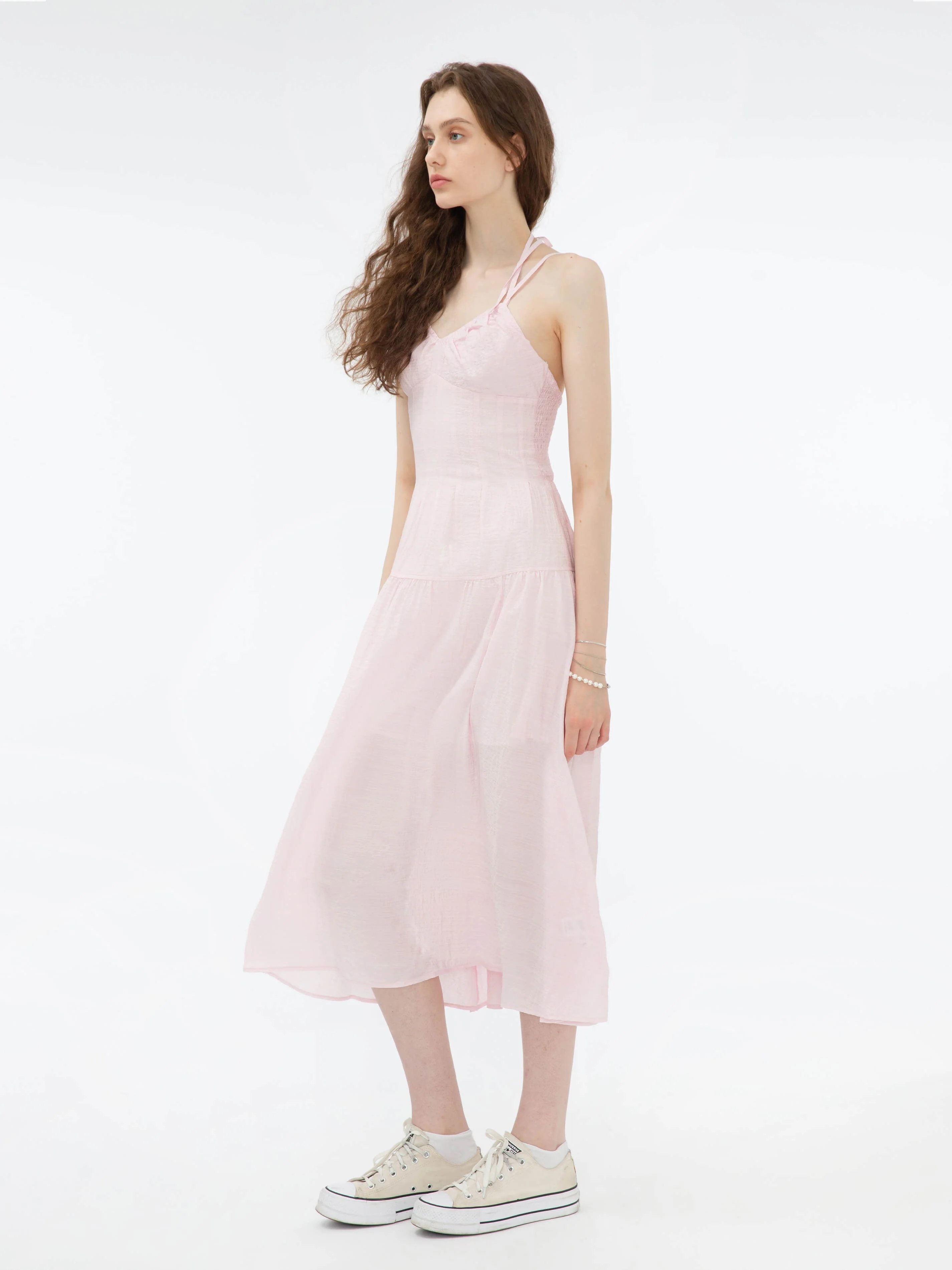 Sweetheart Sheer Midi Dress - Image 3