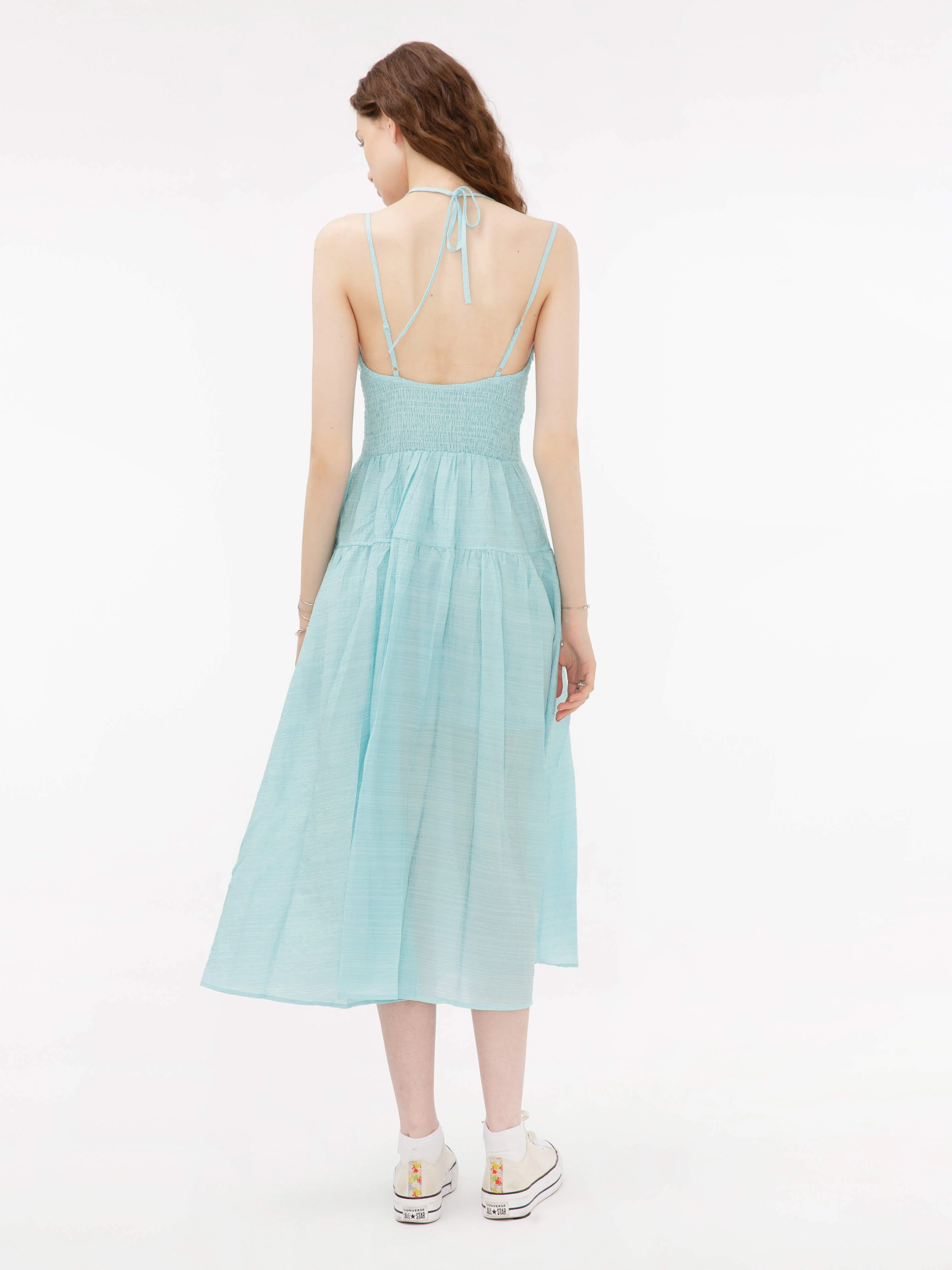 Sweetheart Sheer Midi Dress - Image 6