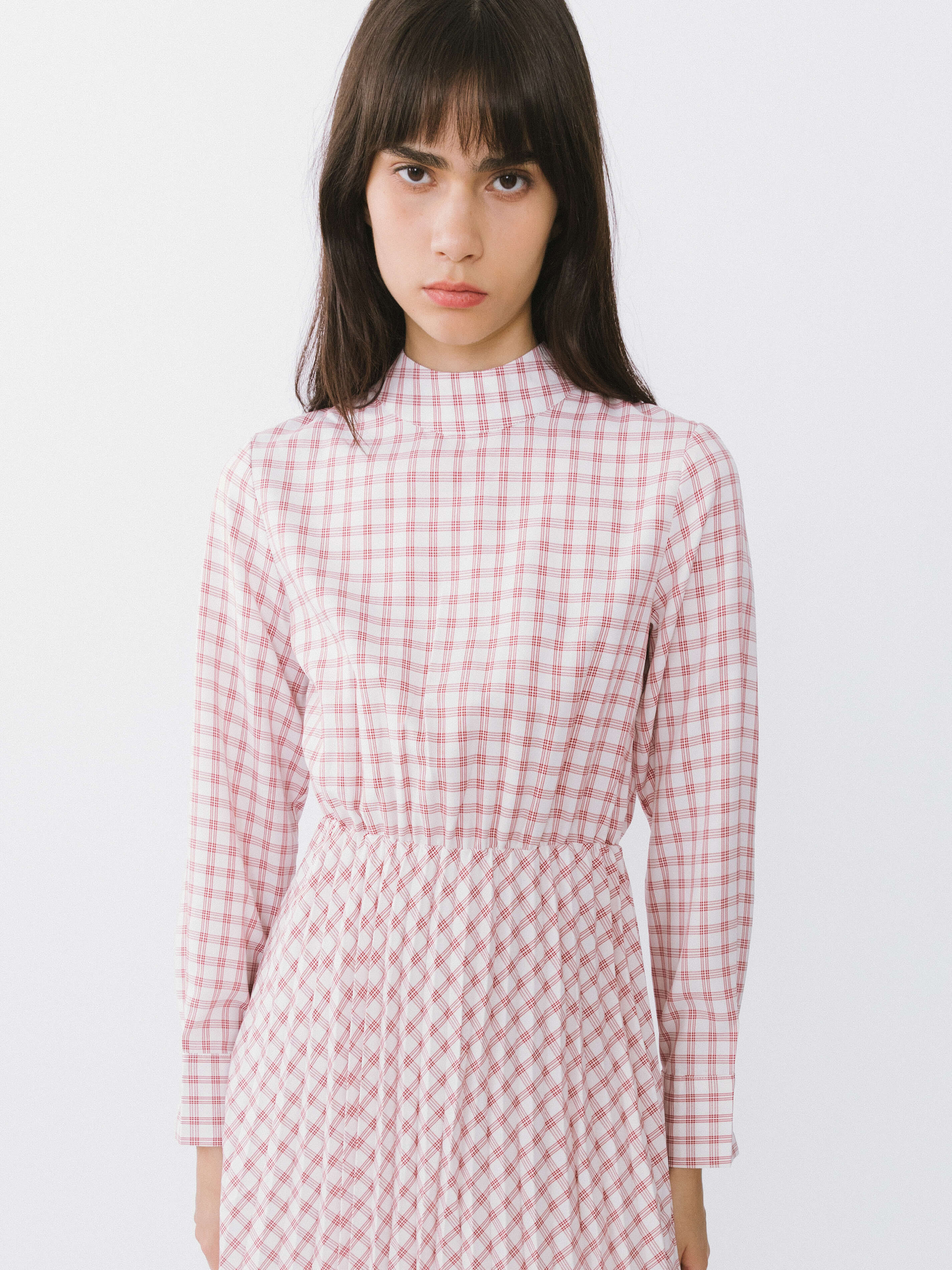 Tartan Neck Tie A-line Dress - Image 8