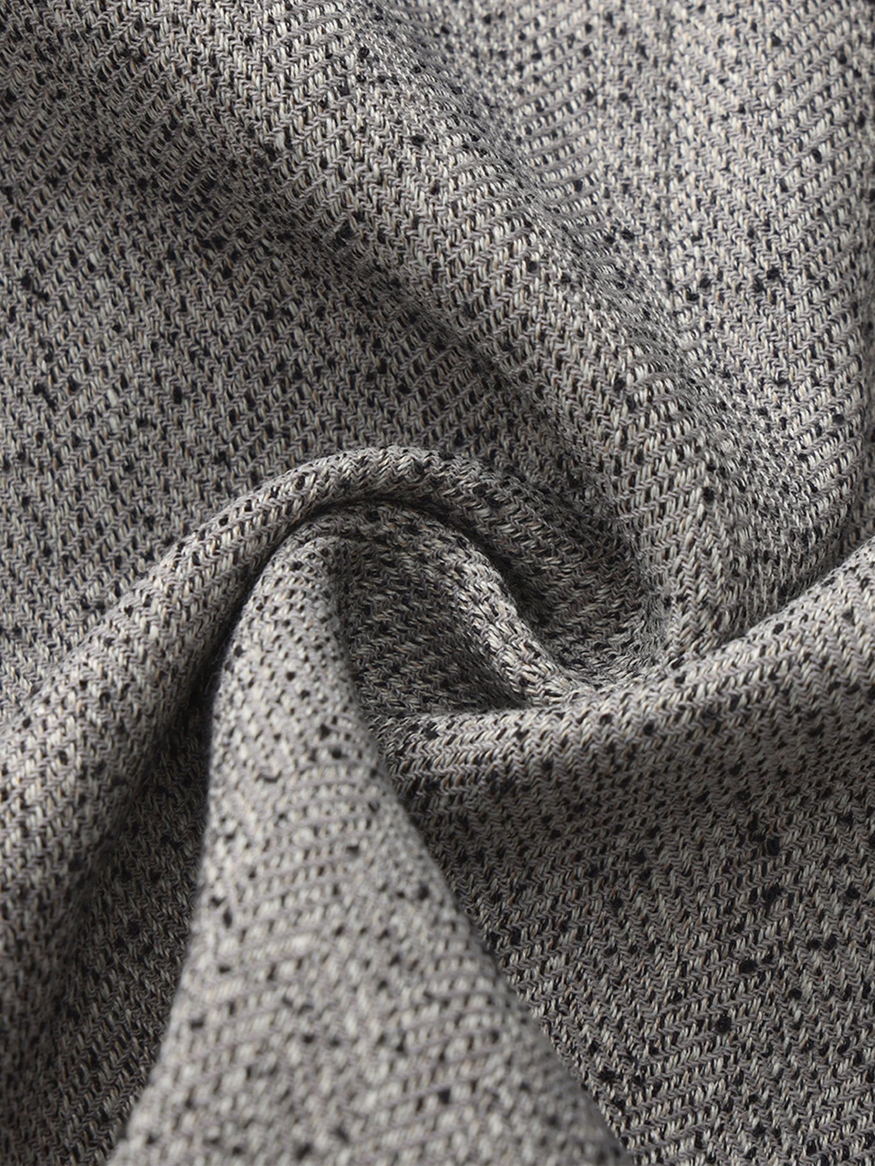 Textured Tweed Double-Breasted Boxy Blazer - Image 10