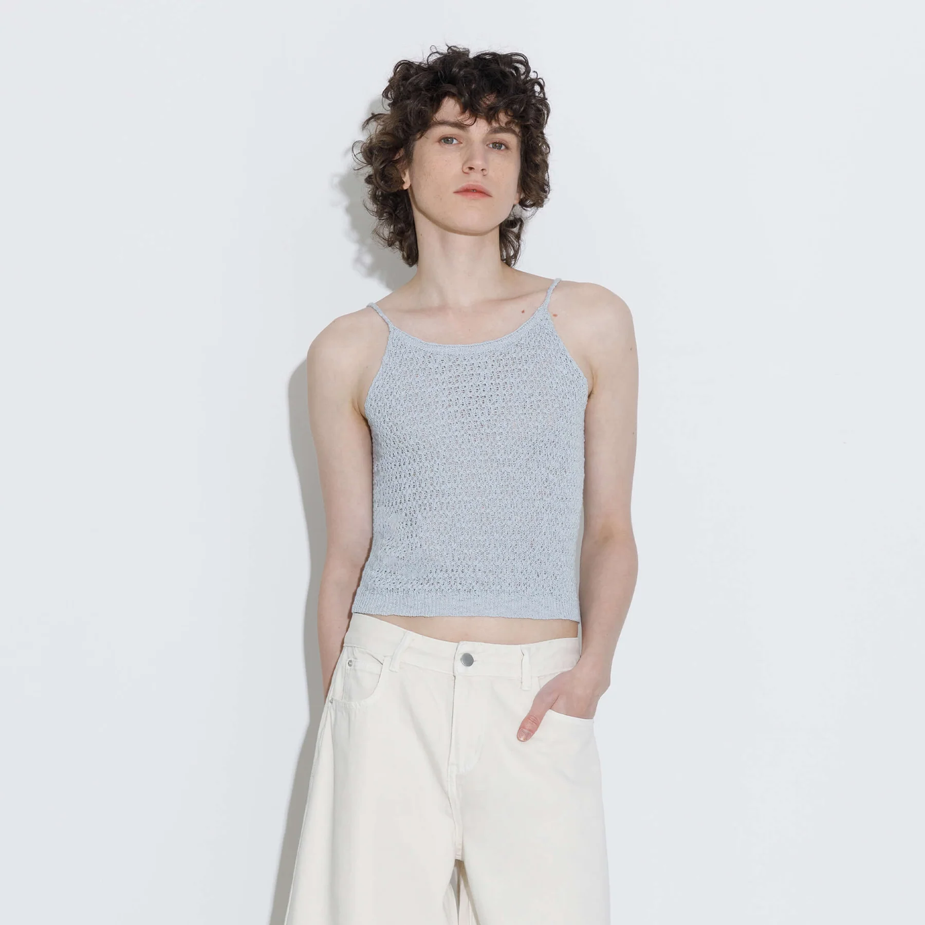 Thin Strap Ribbed Knit Vest - Image 14