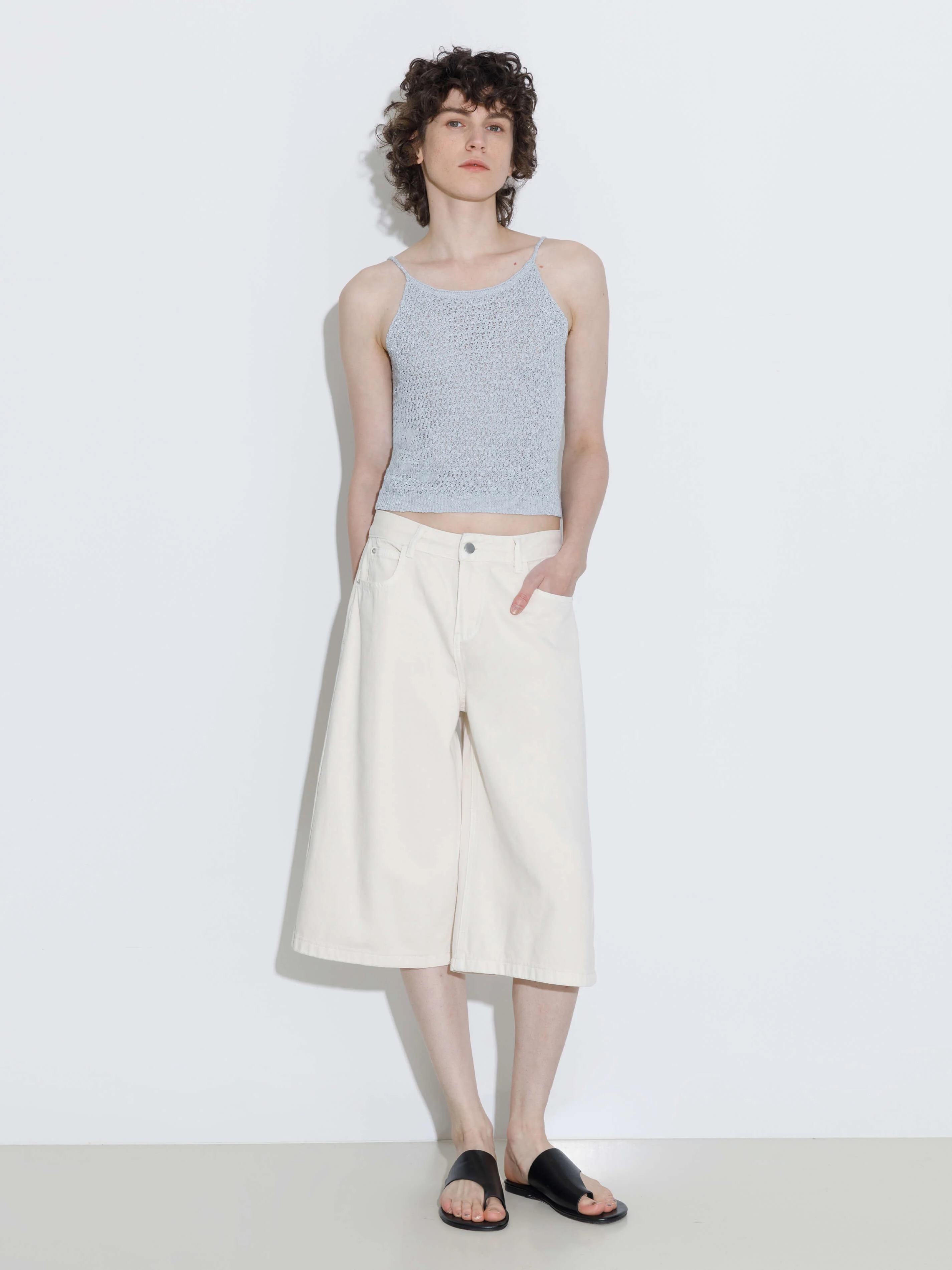 Thin Strap Ribbed Knit Vest - Image 8