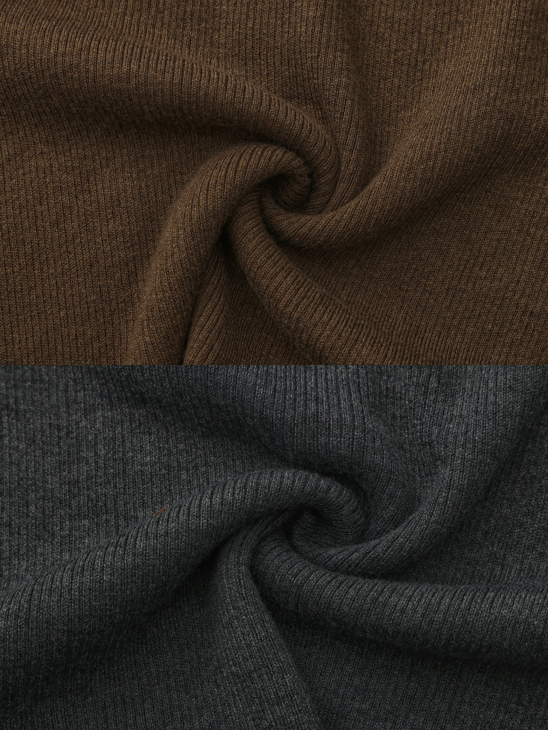 V-Neck Button-Front Fitted Knit Top - Image 19