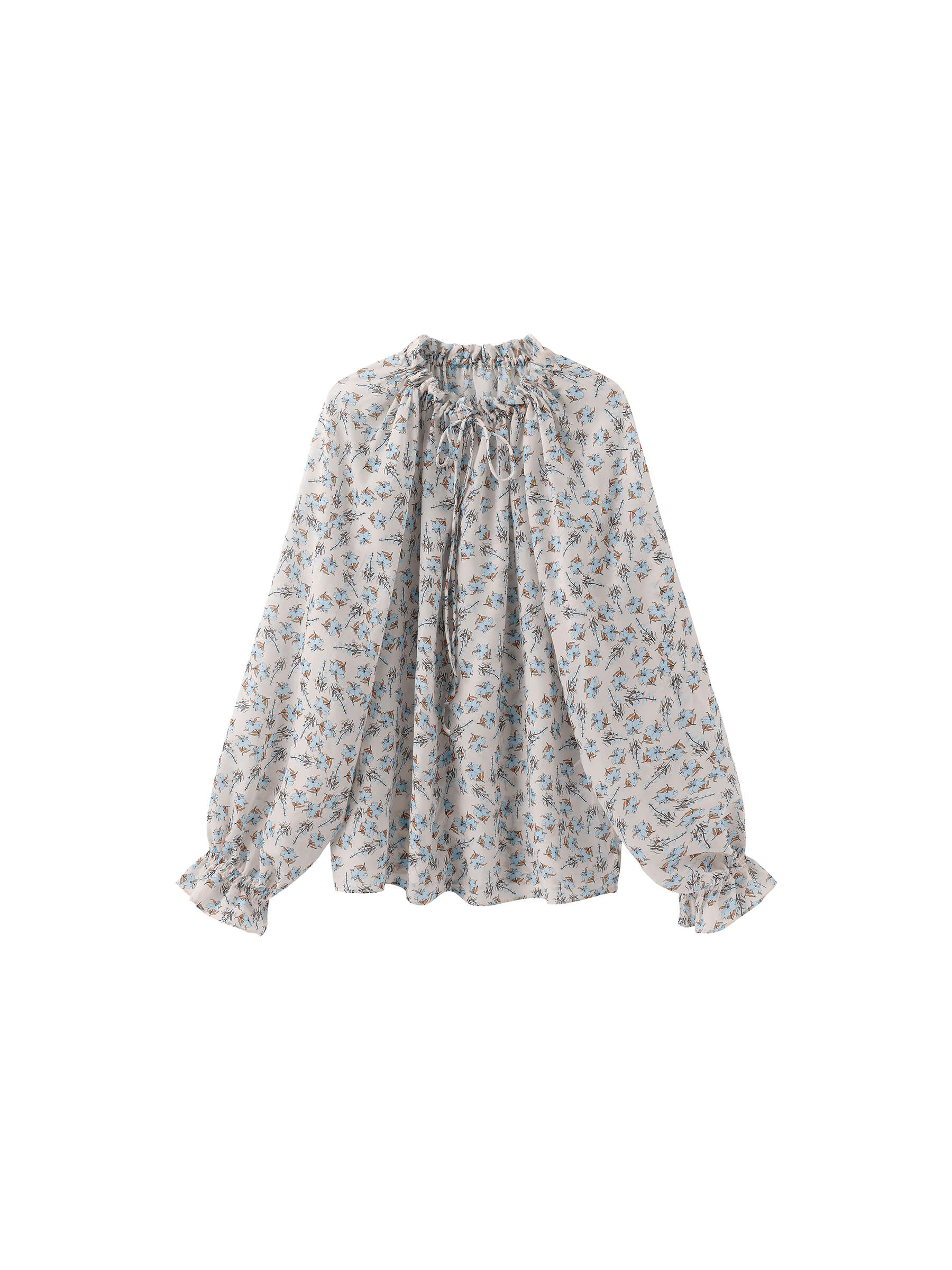V-Neck Flowy Floral Blouse - Image 8