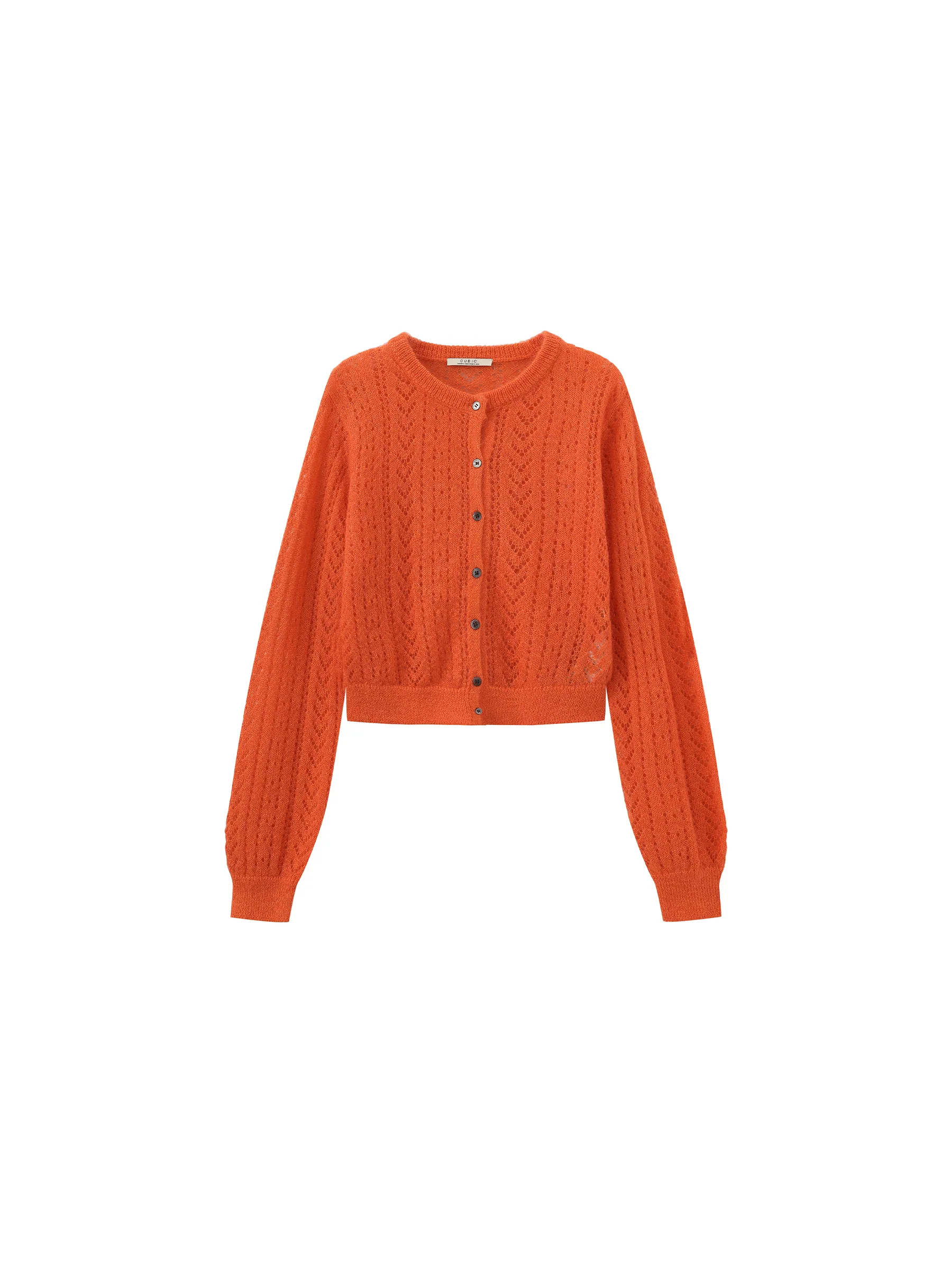 Cropped Open-Knit Cardigan - Image 13