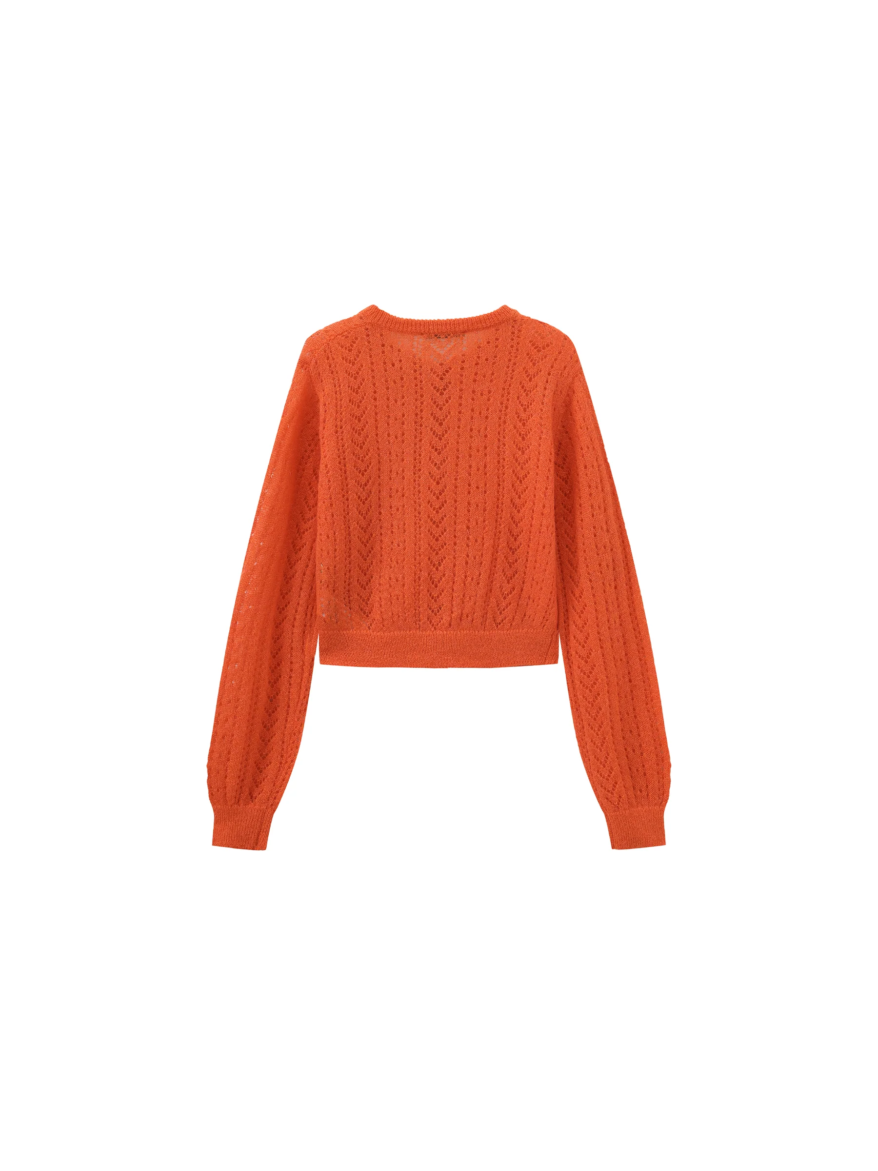 Cropped Open-Knit Cardigan - Image 14