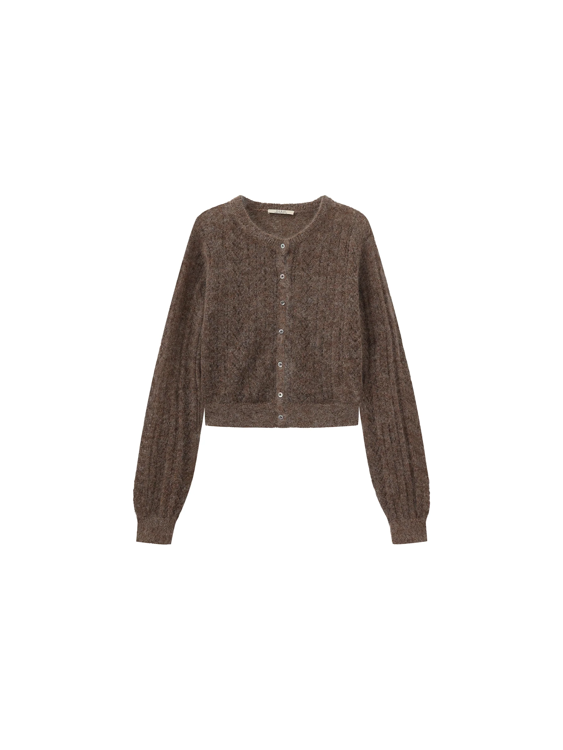 Cropped Open-Knit Cardigan - Image 15