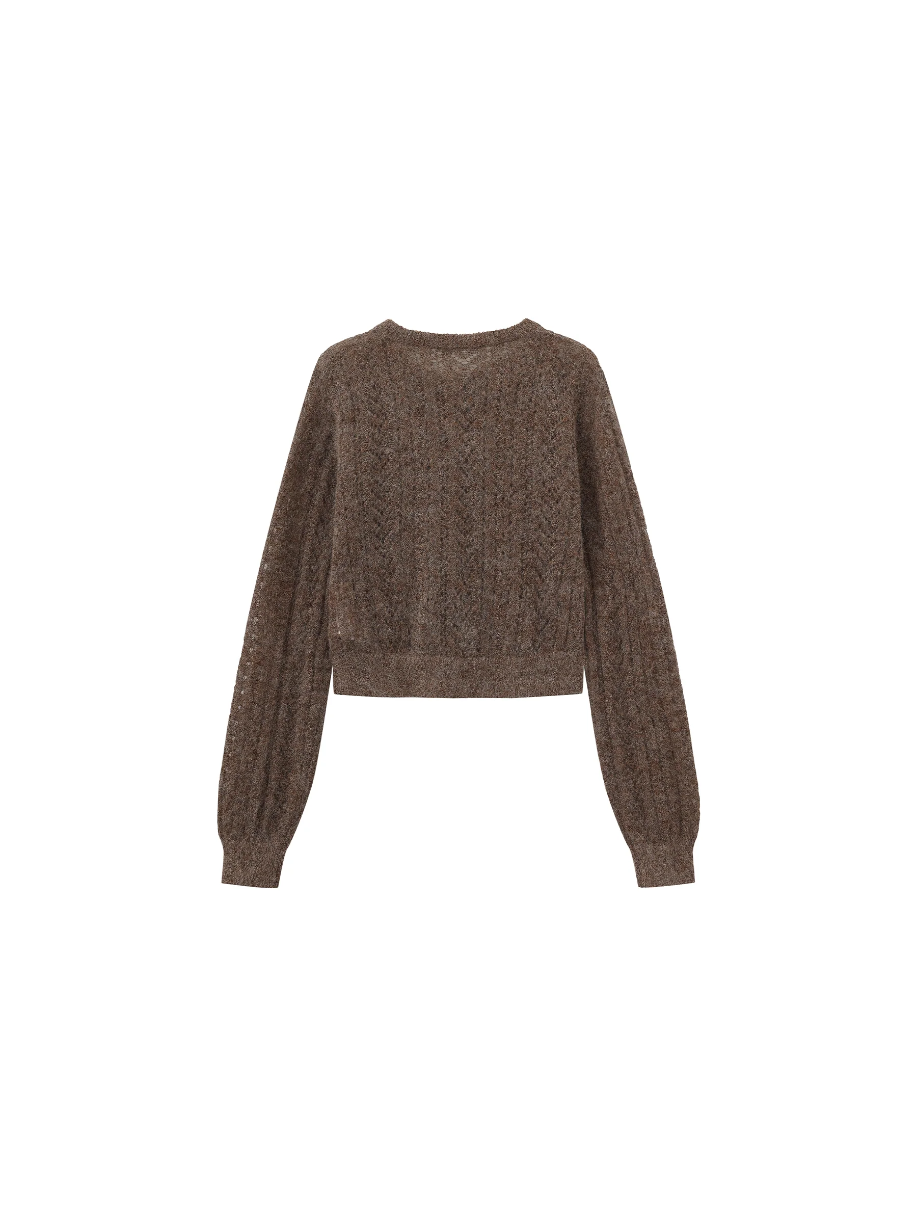 Cropped Open-Knit Cardigan - Image 16