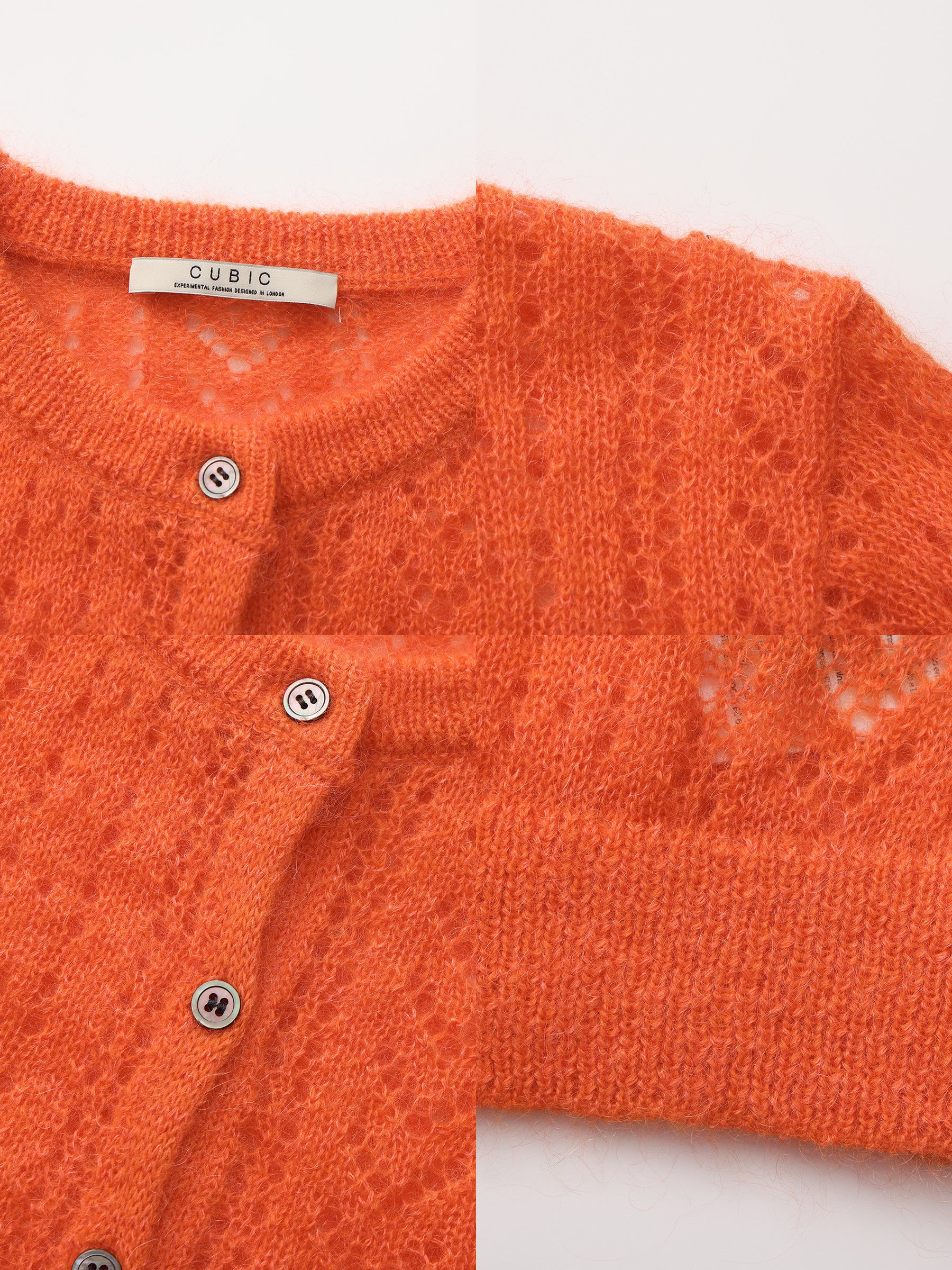 Cropped Open-Knit Cardigan - Image 17