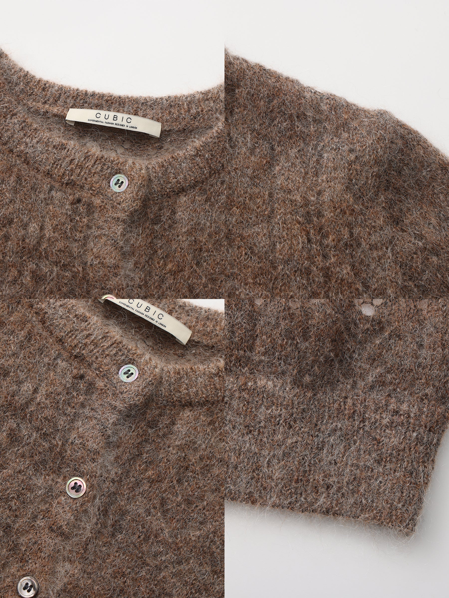 Cropped Open-Knit Cardigan - Image 18