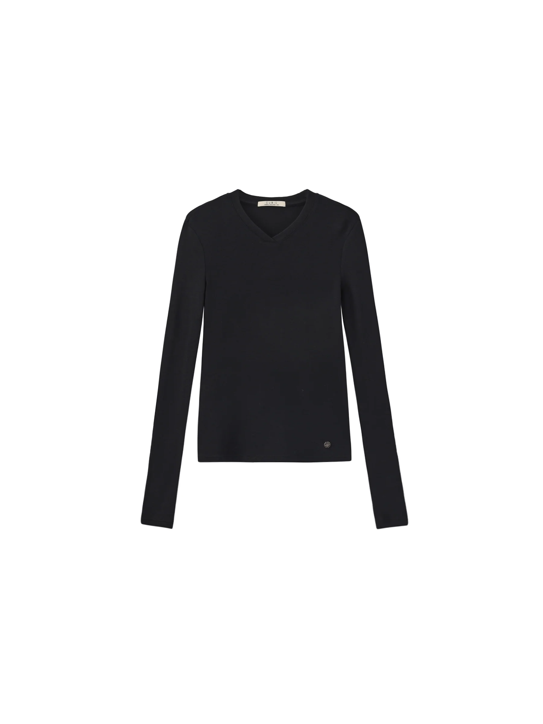 CUBIC Wool Blend V-Neck Knit T-Shirt - Image 23